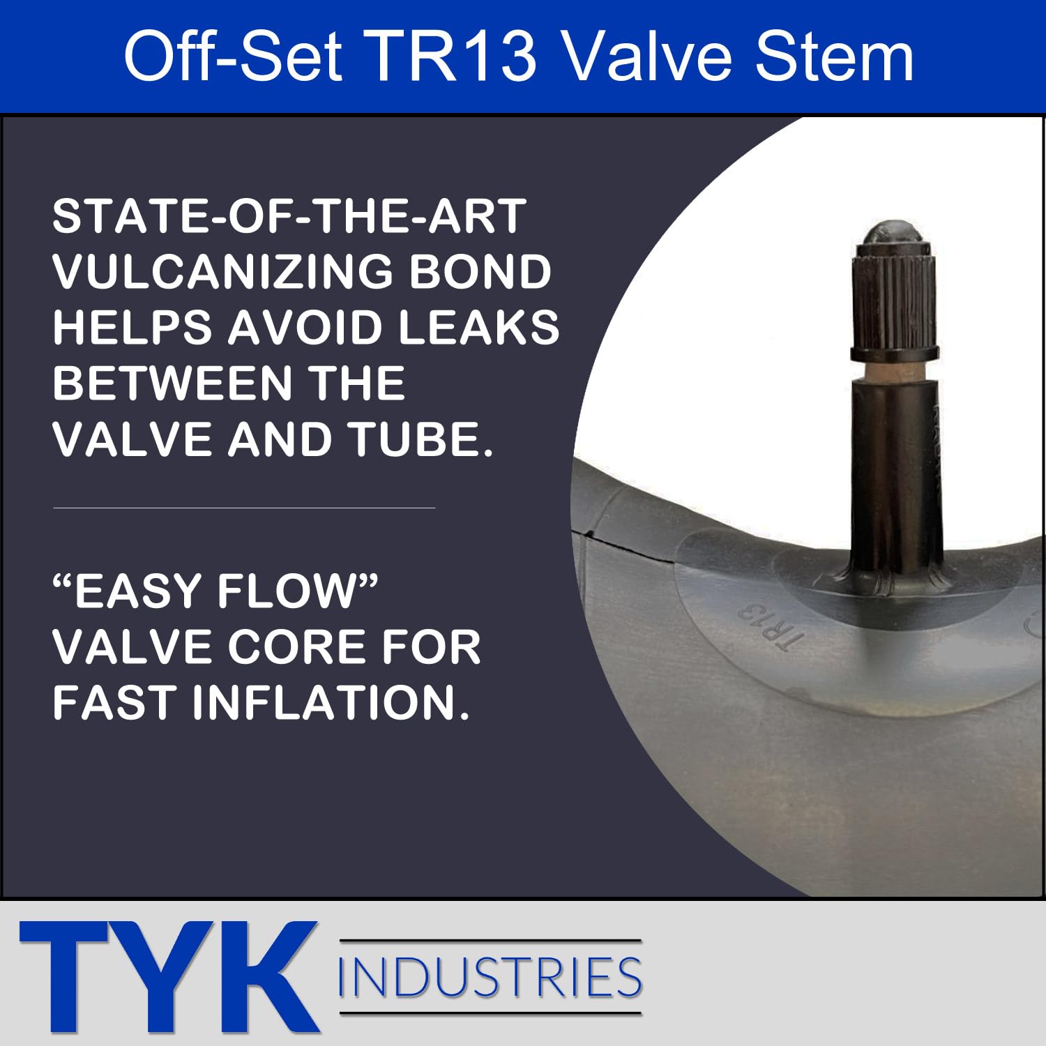 18X8.50-8 Inner Tube, 18X850-8, 18X8.5-8 Atv Golf Cart Tire Tube With A Tr13 Short Rubber Valve Stem By Tyk Industries