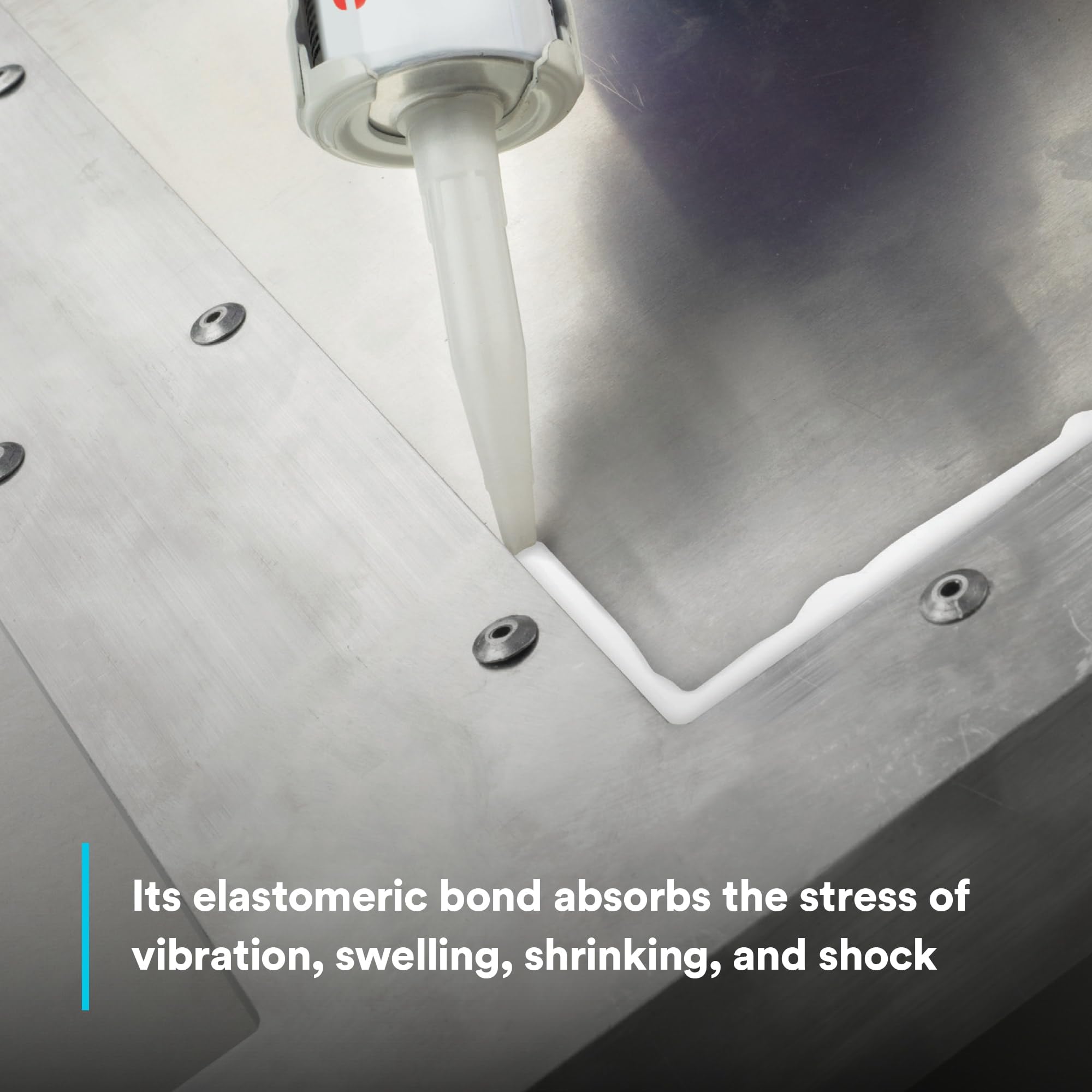 3M Marine Adhesive Sealant 5200 (06500) Permanent Bonding And Sealing For Boats And Rvs Above And Below The Waterline Waterproof Repair, White, 10 Fl Oz Cartridge