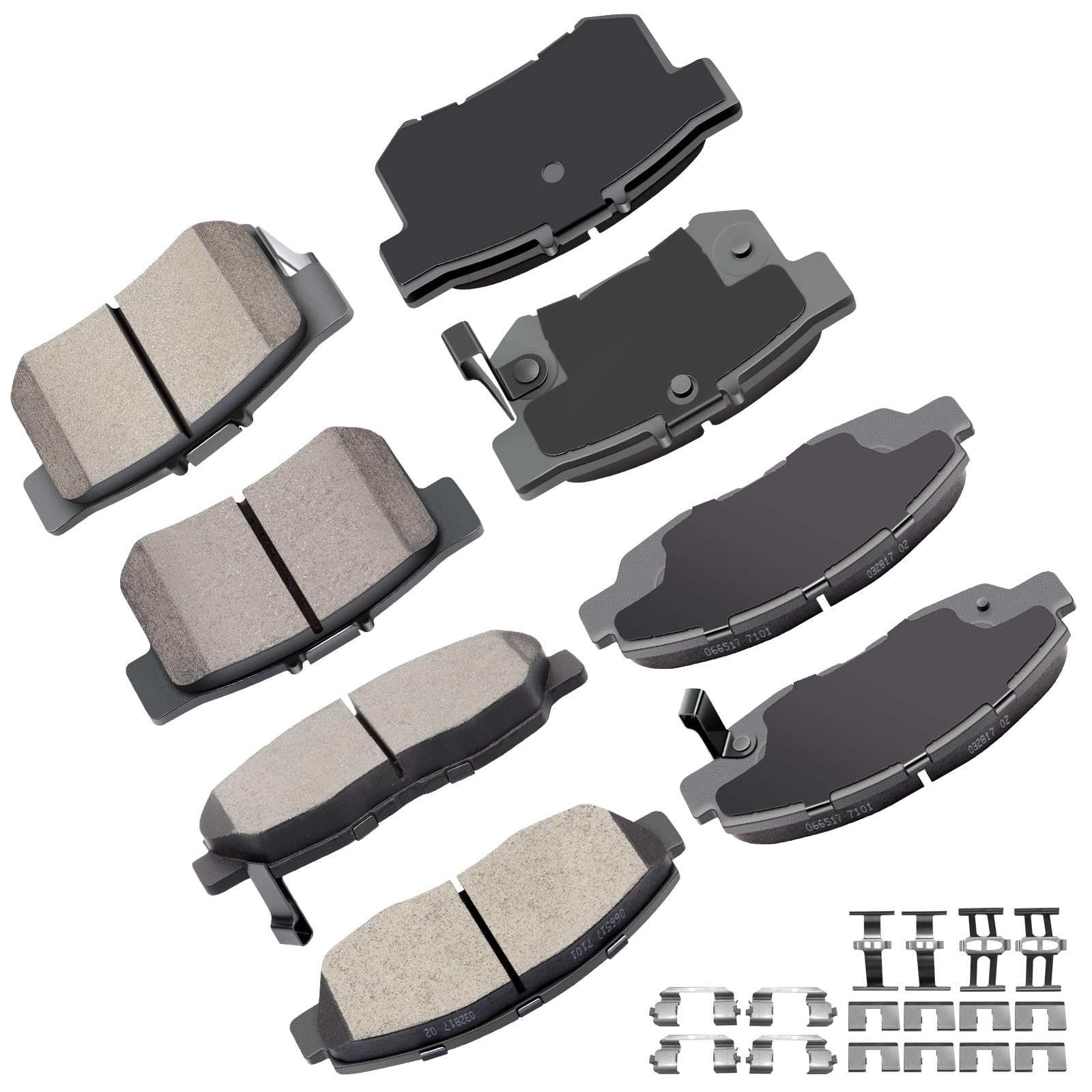 Cciyu D465 D537 Front Rear Ceramic Brake Pads Kits 8Pcs Fit For 1997-1999 For Acura Cl,1991-1997 For Honda For Accord