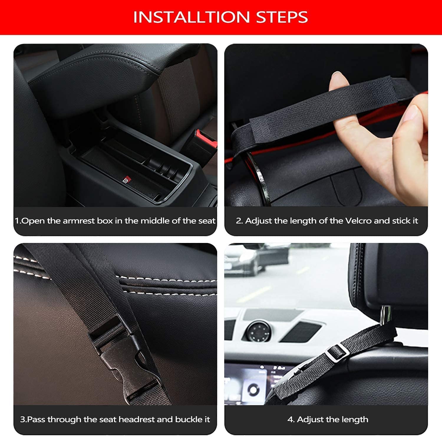 Maylai Purse Holder For Car Durable Pu Leather Car Net Pocket Car Seat Storage Net Handbag Driver Storage Netting Pouch Seat Back Net Bag Backseat Pet Kids Barrier (Black With Diamond)