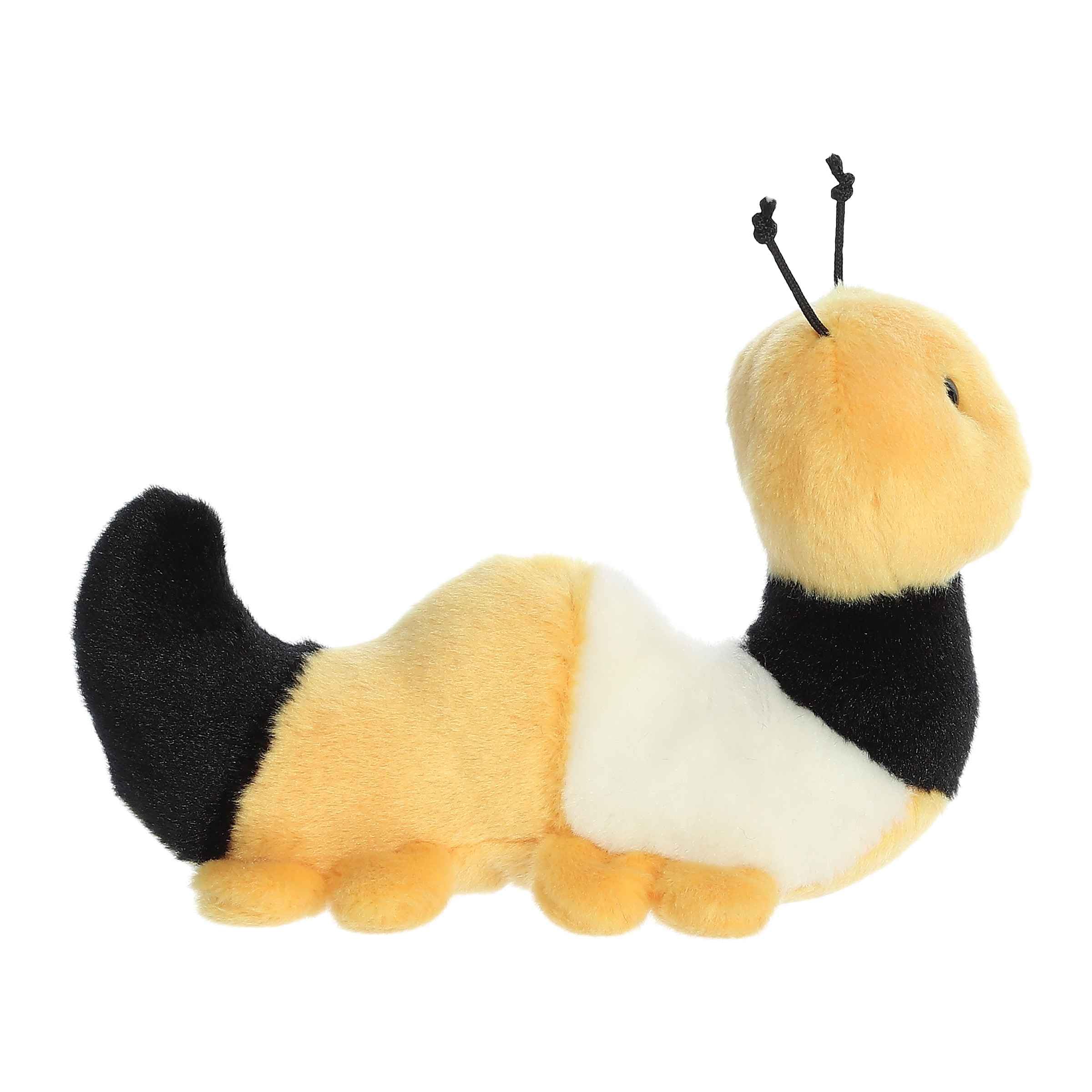 Aurora Adorable Mini Flopsie Monarch Caterpillar Stuffed Animal - Playful Ease - Timeless Companions - Yellow 8 Inches