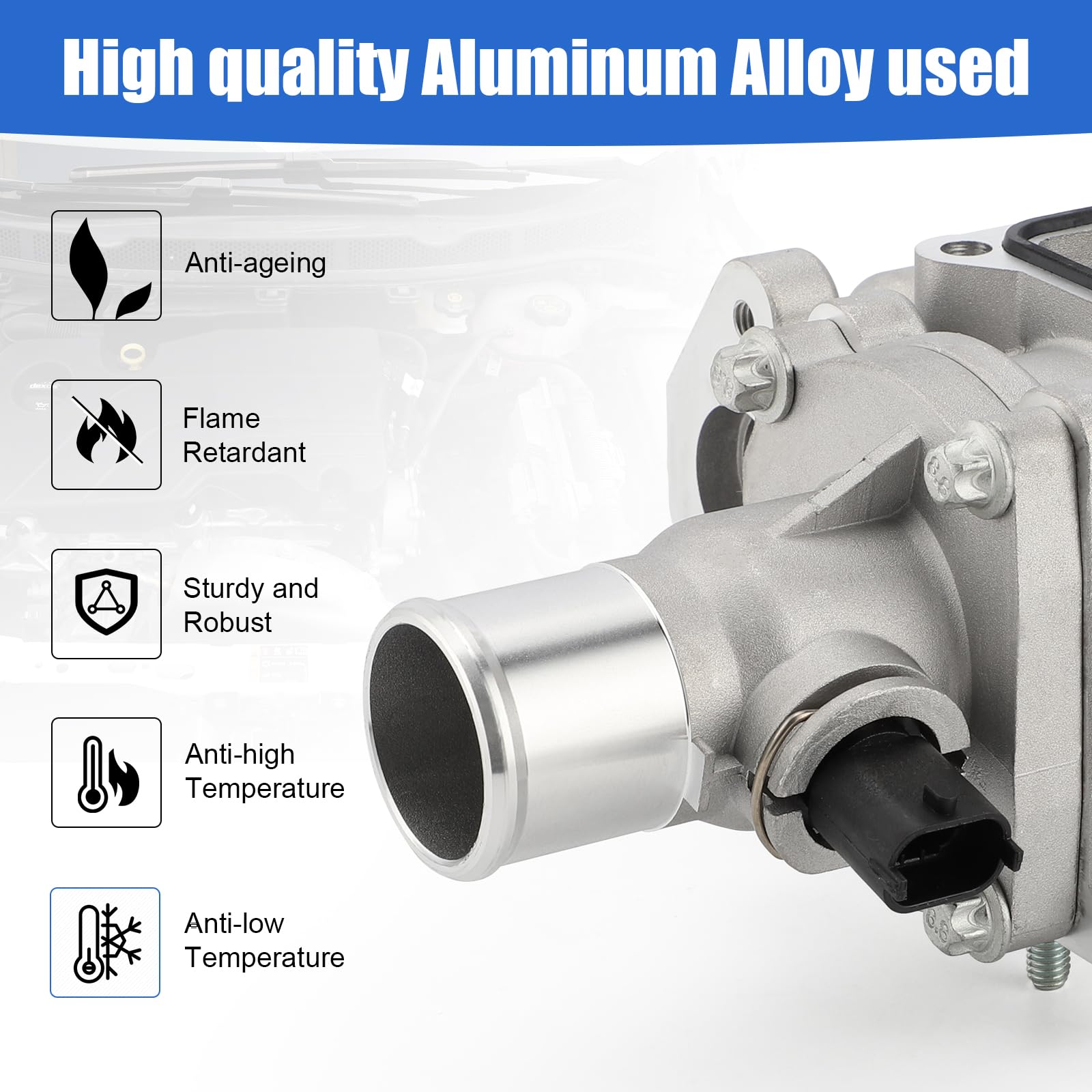 Upgrade Aluminium Thermostat Housing Assembly W/Sensors for Chevrolet Cruze 2011-2016 Cruze Limited 2016 Sonic 2012-2018 Trax 20