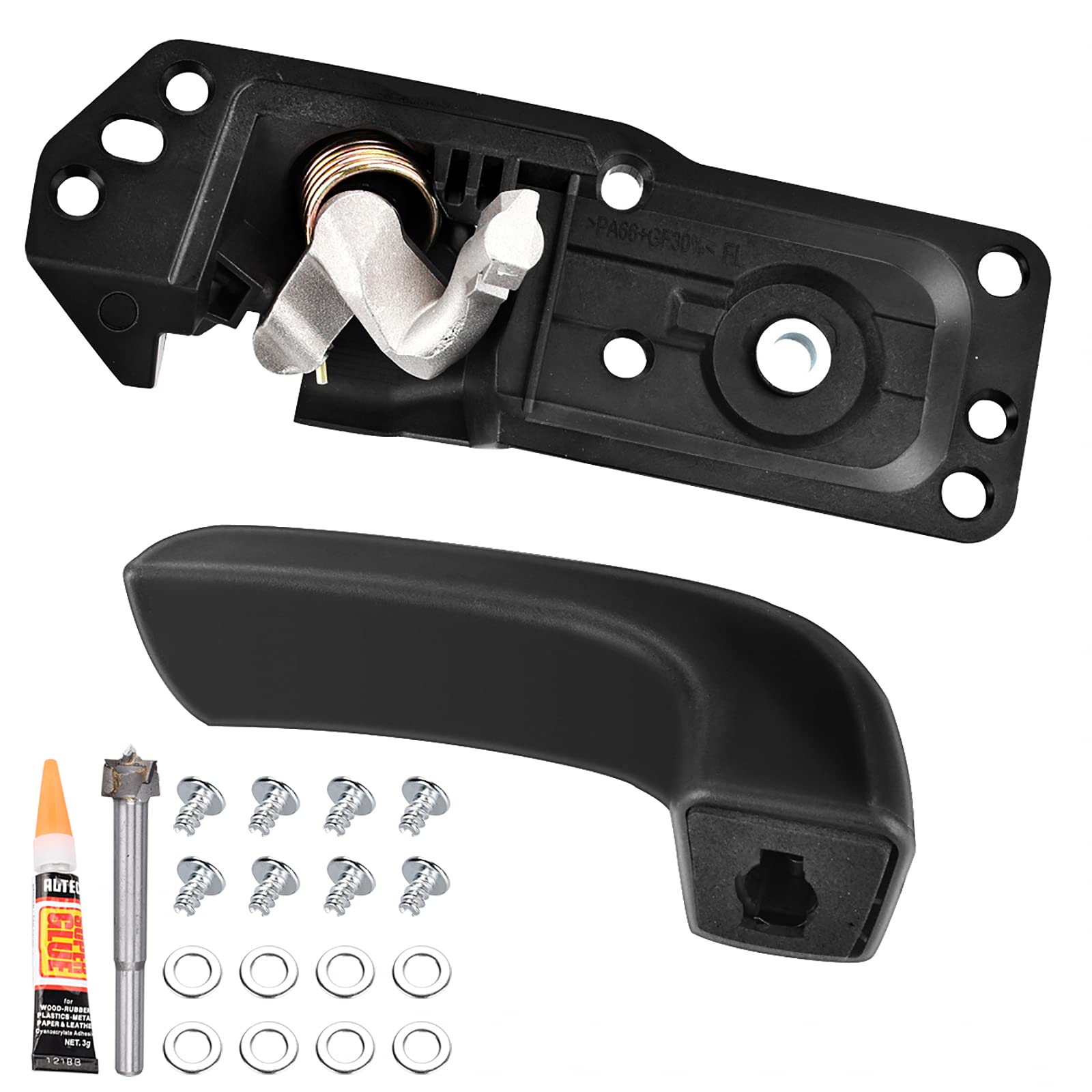 Faersi Interior Door Handle Kit Front Left Driver Side For 2007-2014 Chevy Silverado Avalanche Suburban Tahoe Cadillac Escalade Gmc Sierra Yukon #20833606
