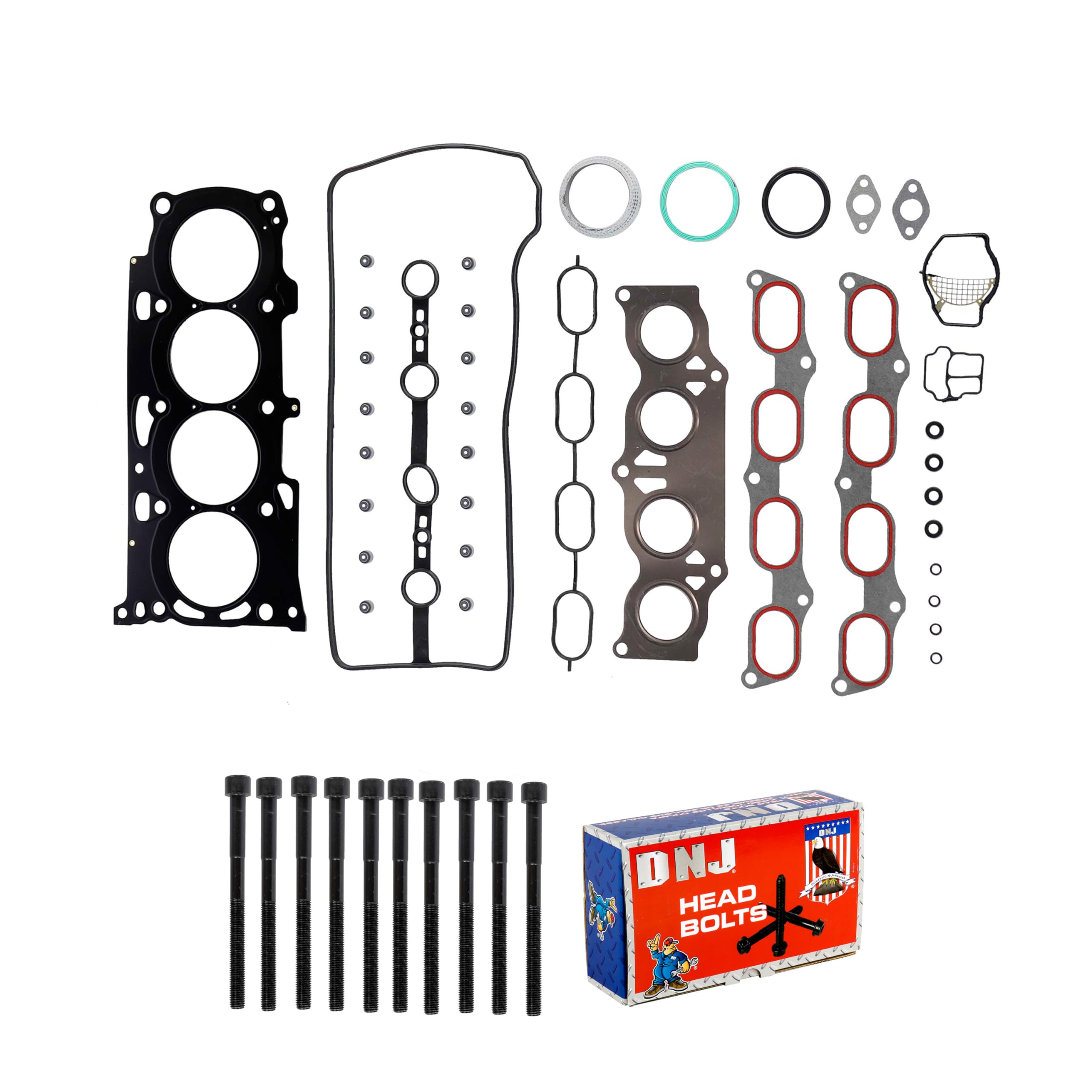 DNJ HGB932 Cylinder Head Gasket Set with Head Bolt Kit for 2007-2015 Lexus, Pontiac, Scion, Toyota Camry, Corolla, Highlander 2.