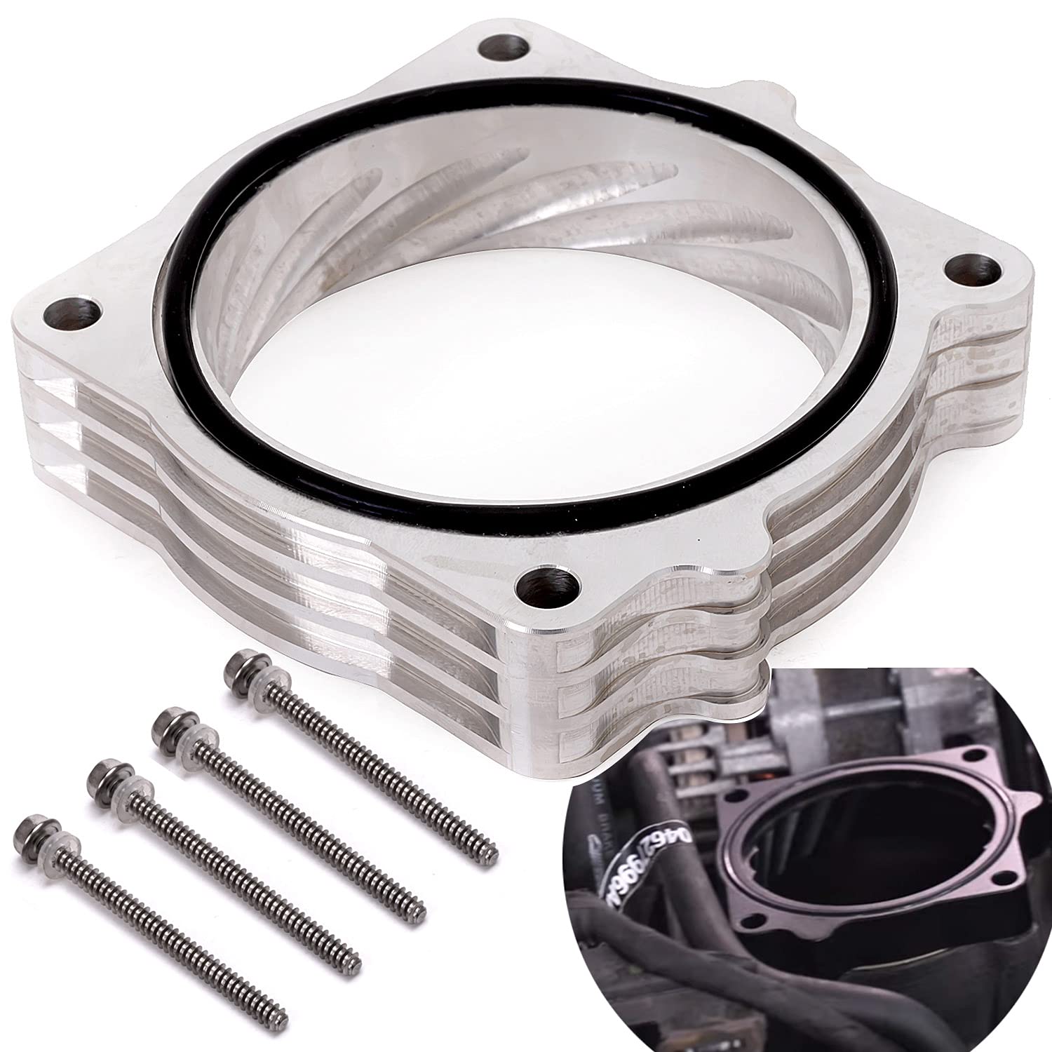 Rjsphh Throttle Body Spacer For 2009-2018 Dodge Ram 1500 2500 3500 5.7L V8