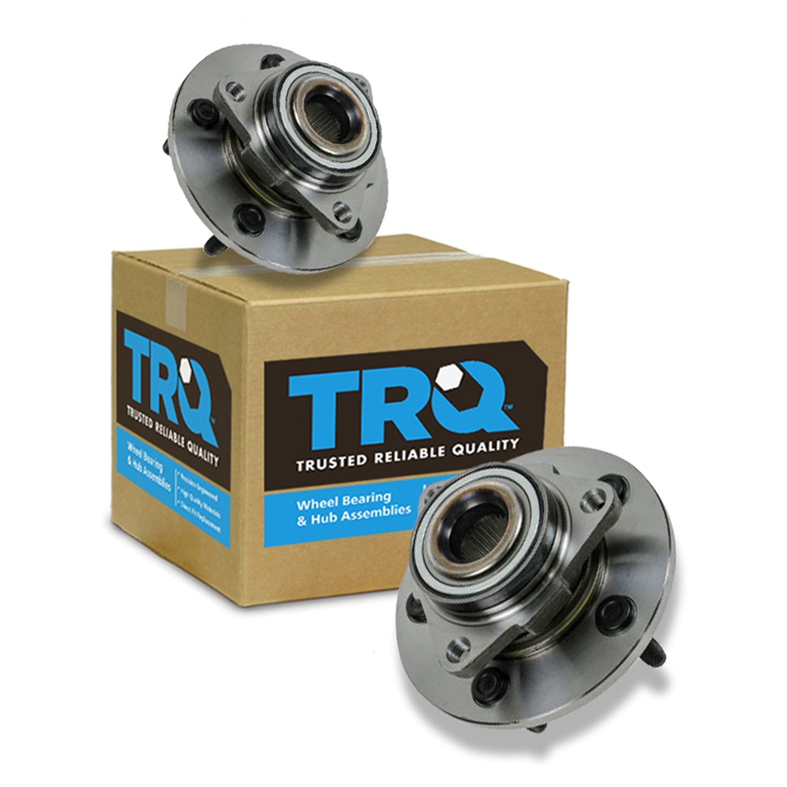 Trq Front Wheel Hub Bearings Assembly Set Compatible With 2002-2008 Dodge Ram 1500