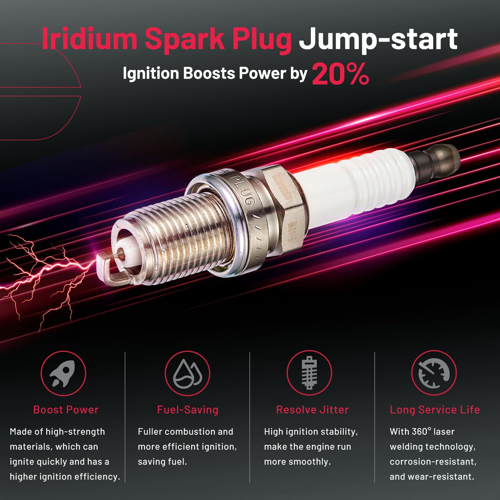 Bdfhyk Ignition Coil Pack And Spark Plug Set Of 8 Compatible With Lexus Gs430 Gx470 Ls430 Lx470 Sc430 4Runner Land Cruiser Sequo