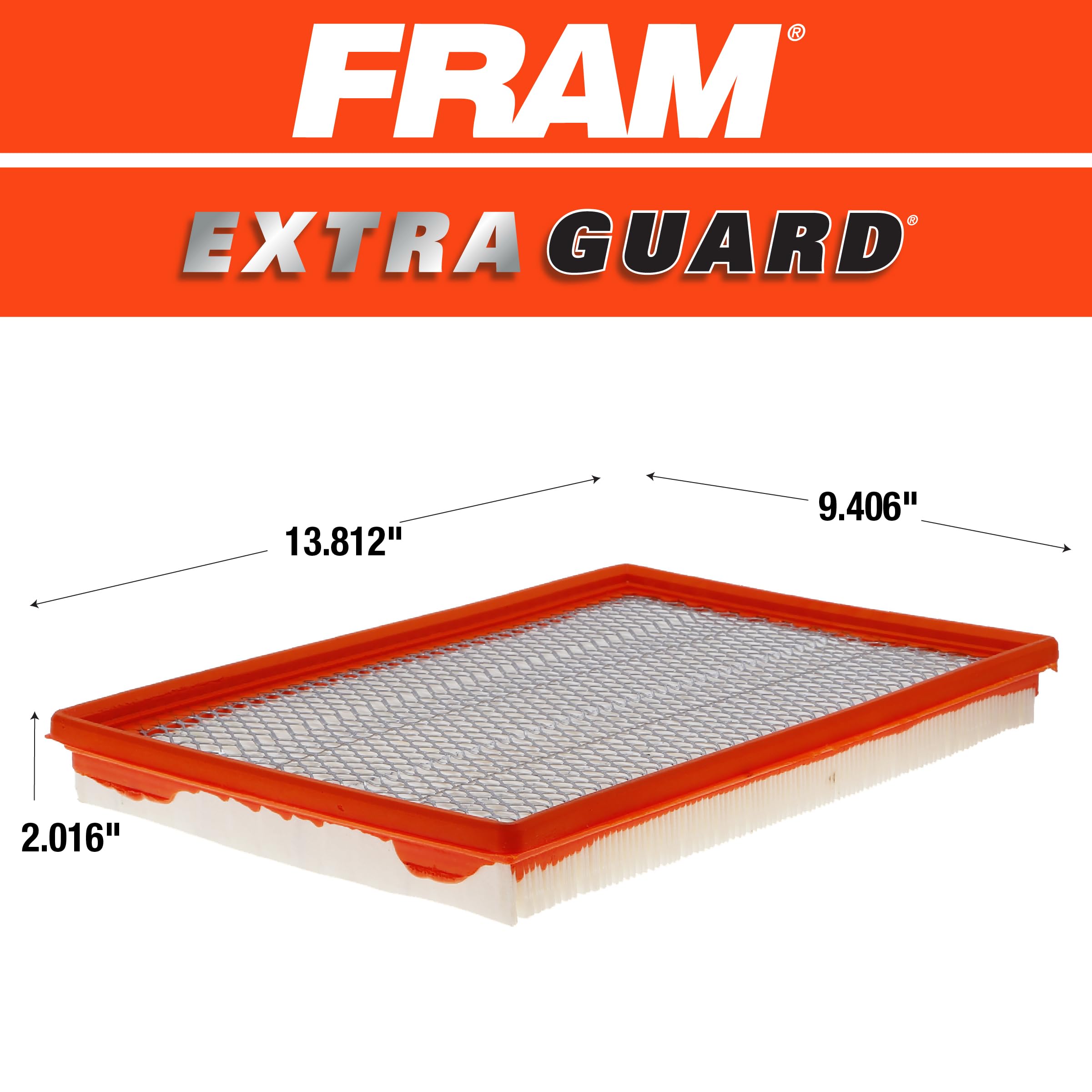 Fram Extra Guard Ca9401 Replacement Engine Air Filter For Select Chrysler, Dodge And Ram Models, Provides Up To 12 Months Or 12,000 Miles Filter Protection