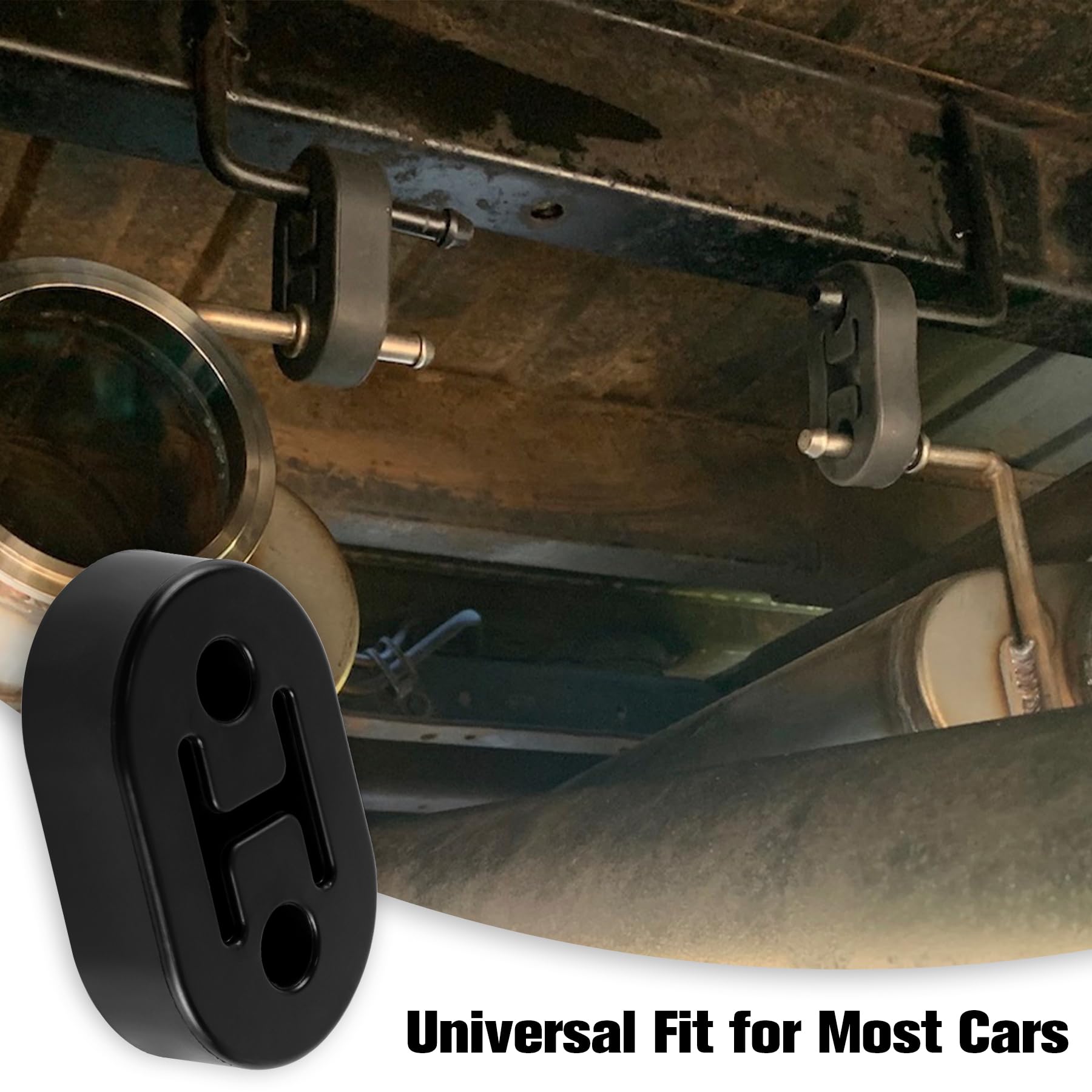 Singaro Rubber Exhaust Hanger, Muffler Exhaust System, Heavy Insulator Support Bushing Installation, 2 Holes 0.47 Inch, High-Den