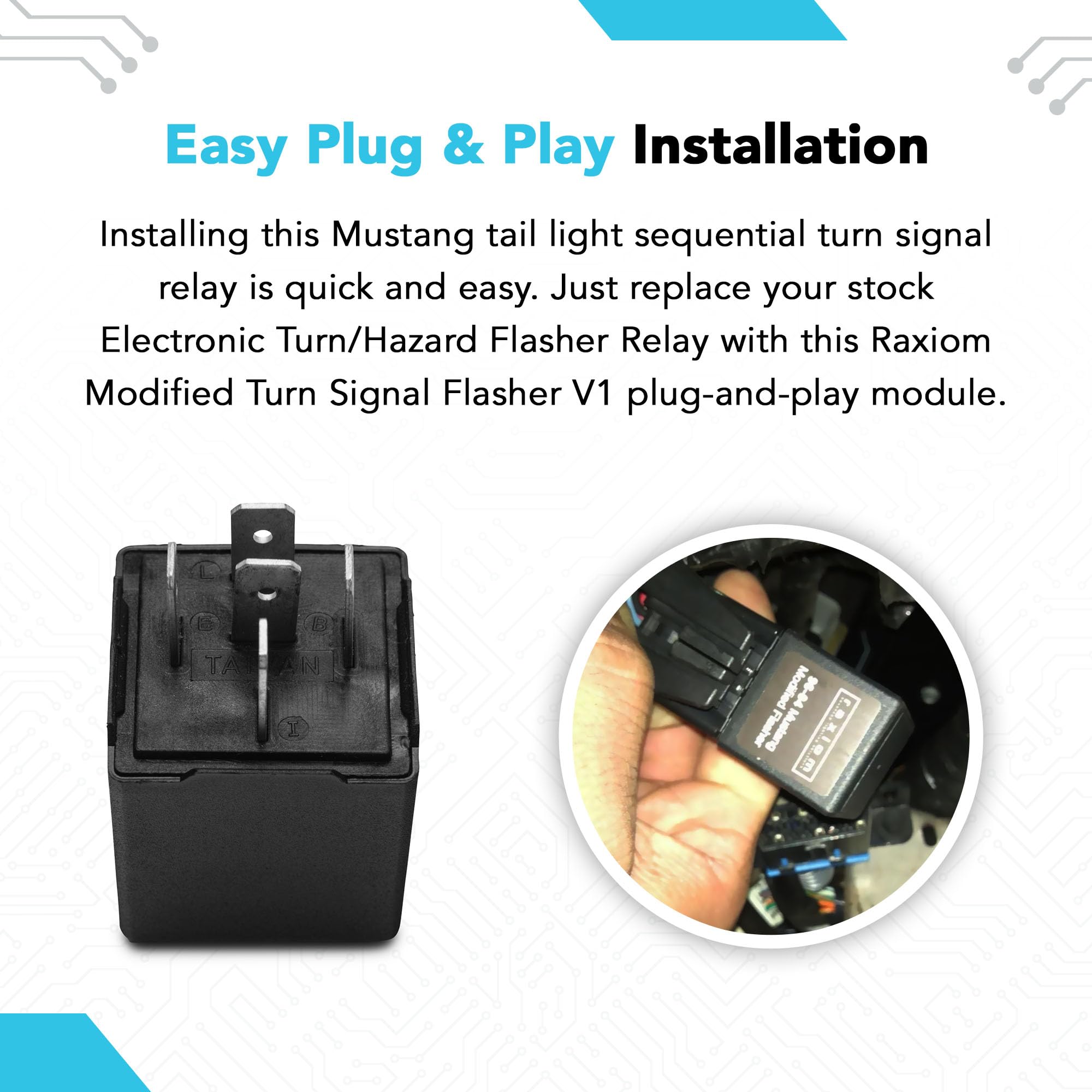 Raxiom Modified Turn Signal Flasher V1 (96-04 Mustang, Excluding 99-01 Cobra)