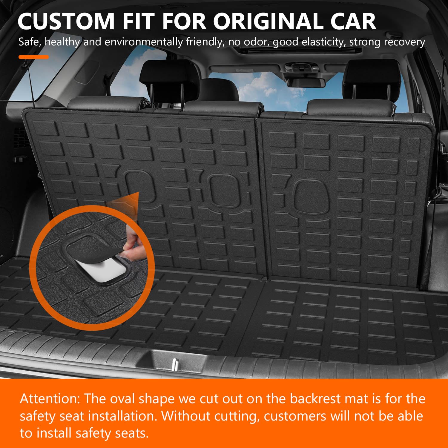 Powoq 7&8 Floor Mat Compatible With Hyundai Palisade Cargo Mat Liners Replacement For 20-25 Hyundai Palisade Accessories(Trunk&B