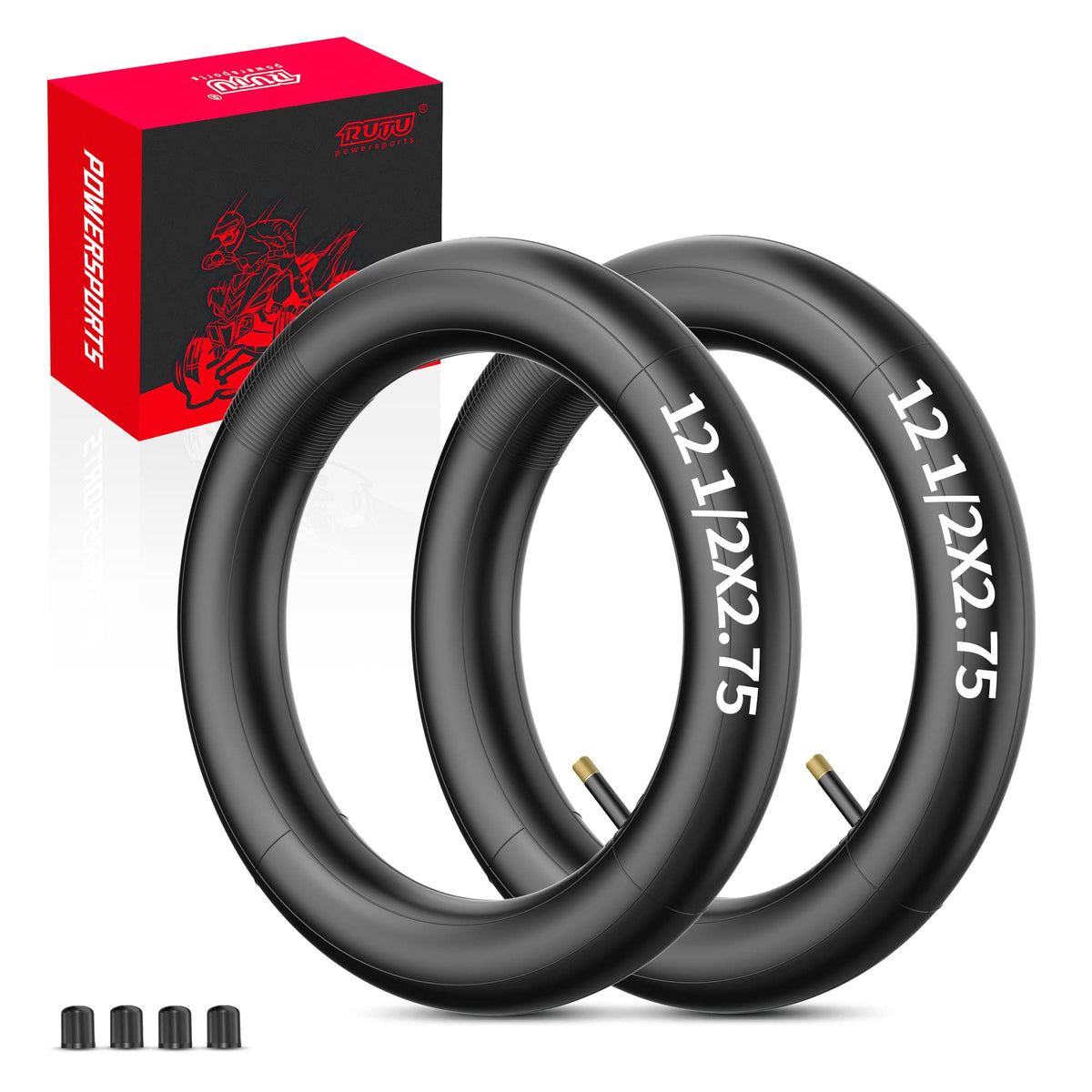 Rutu 12.5X2.75 12 1/2 X 2.75 Dirt Bike Tube Replacement For Razor Mx350 Mx400 Rocket, X-Treme X-560 Electric Dirtbike, Scooter, Kids Bicycle, Stroller Ezip E-500 E-750 E-900 Fits 8.5' Rim - 2 Pack