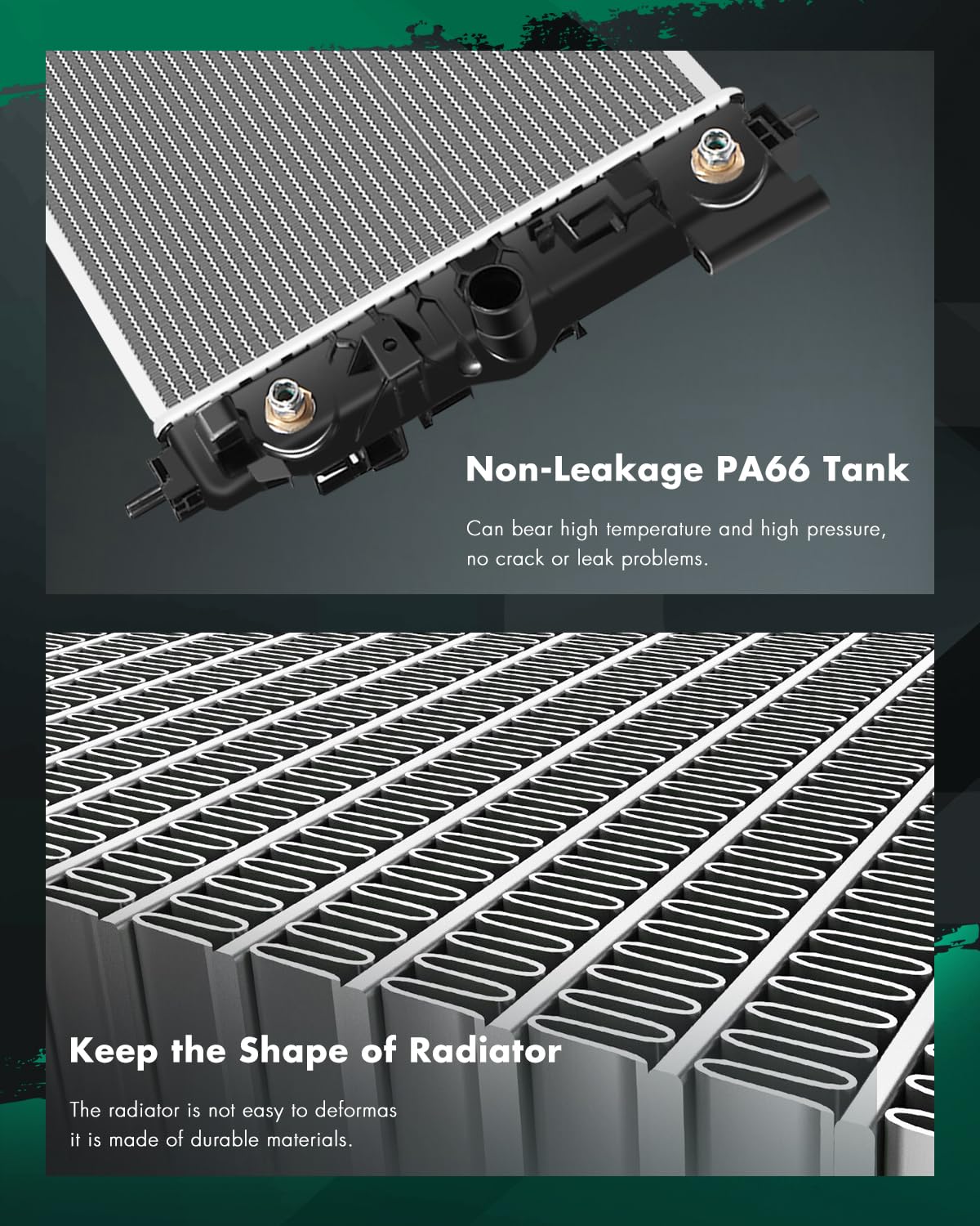 SCITOO Full Aluminum Radiator Replacement for 2010 2011 2012 2013 2014 2015 Cruze Sedan 1.8L 13197 Plastic Radiator