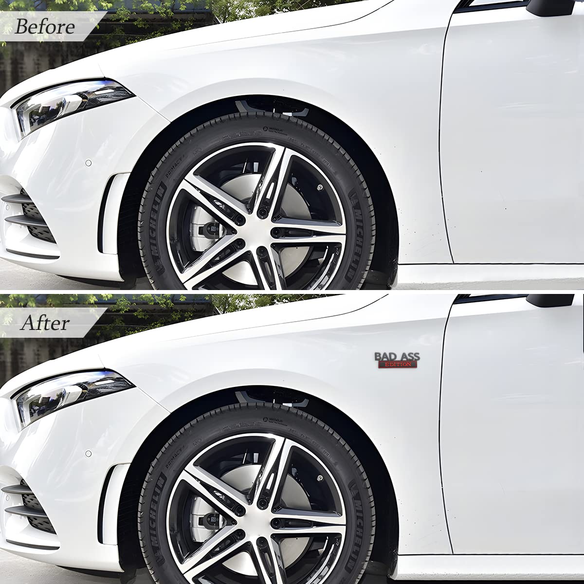 Car Bad Ass Edition Emblem, 3D Fender Badge Decal Car Sticker with 3M Adhesive, Auto Accessories for Tailgate Front Grille Hood