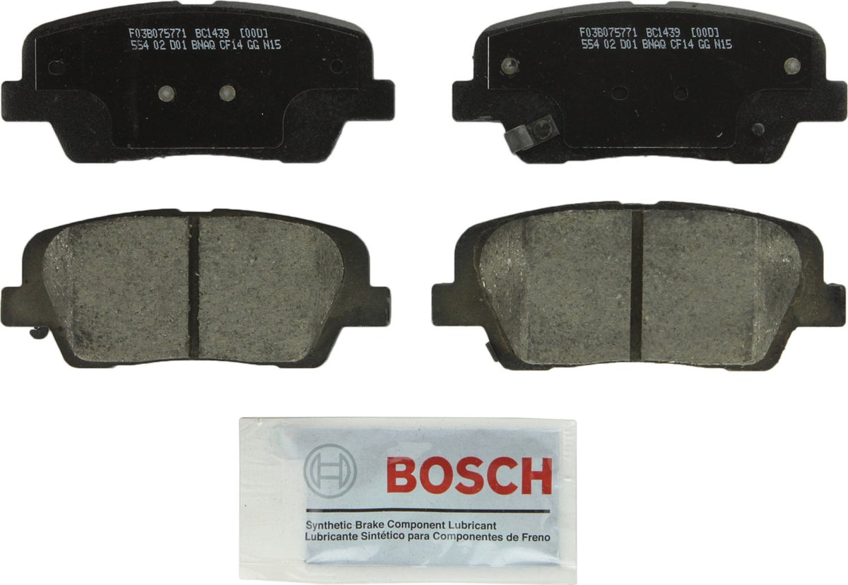 BOSCH BC1439 QuietCast Premium Ceramic Disc Brake Pad Set - Compatible with Select Hyundai Santa Fe, Santa Fe Sport, Santa Fe XL