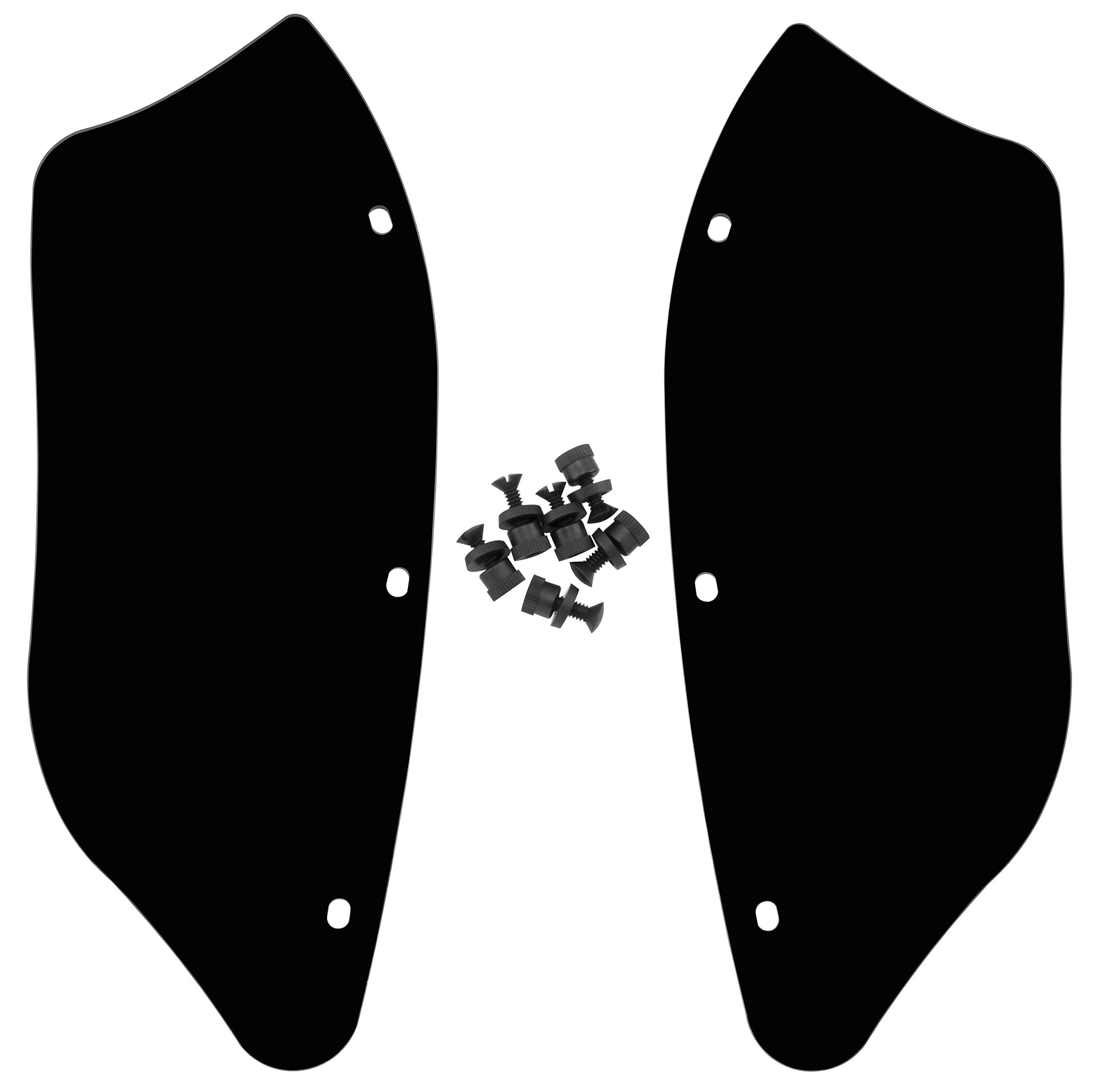 Memphis Shades Batwing Fairing Wind Deflectors Compatible For Harley Davidson Flstci Heritage Softail Classic 1989-2009 - Black