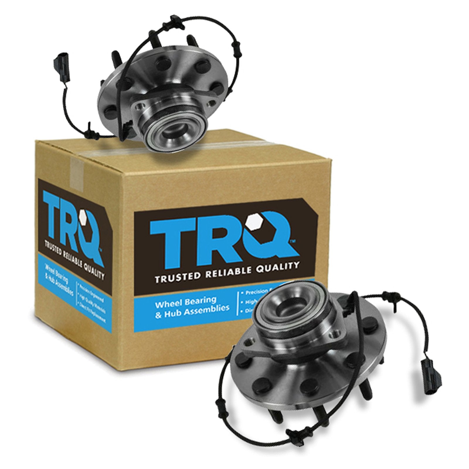 Trq Front Wheel Hub Bearings Assembly Set Compatible With 2006-2008 Dodge Ram 1500 Ram 2500 Ram 3500