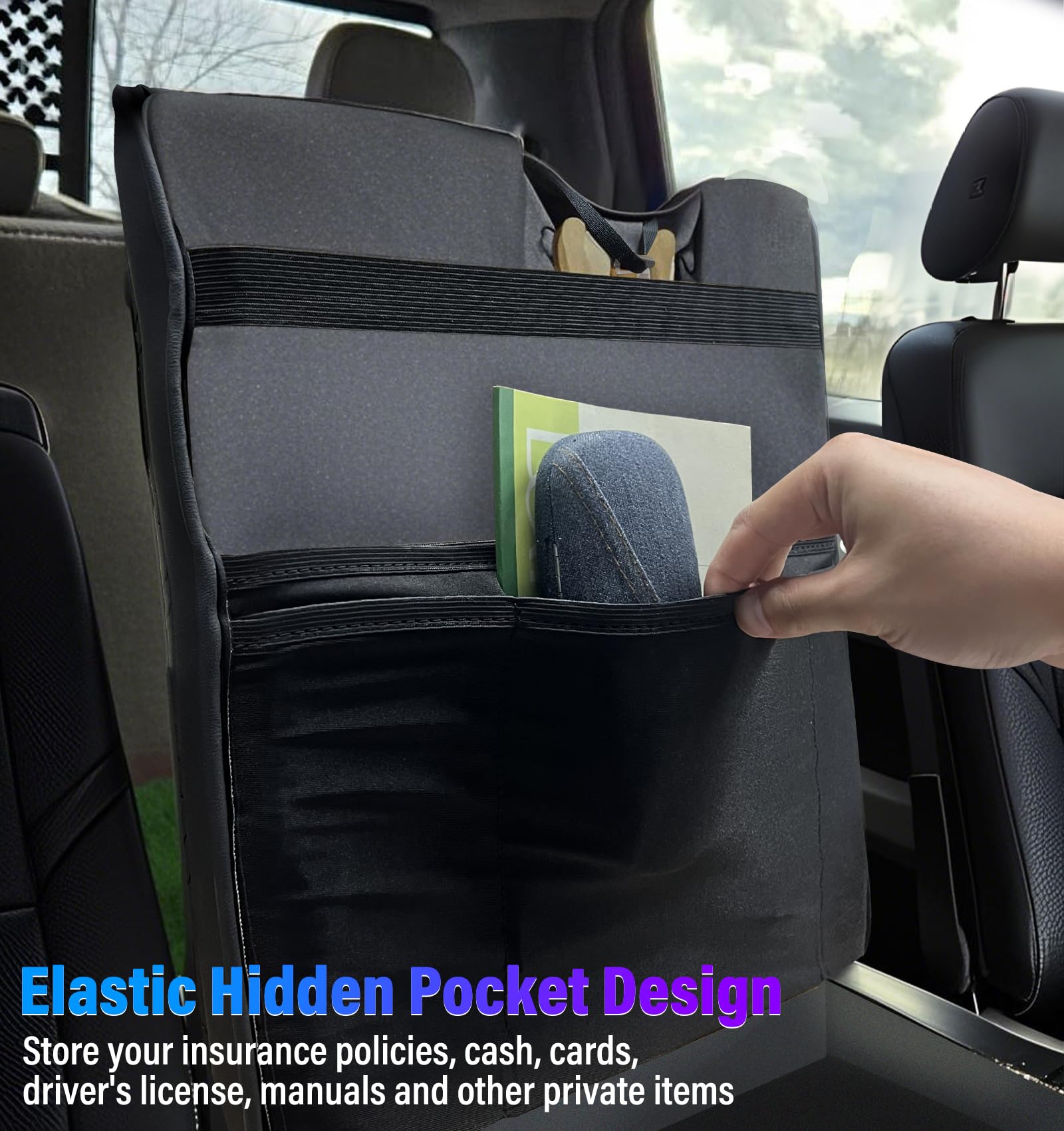 Thickened Center Console Armrest Cover With Hidden Pockets For 2015-2025 F150 Accessories, 2017-2025 F250 F350 F450, Pu Leather