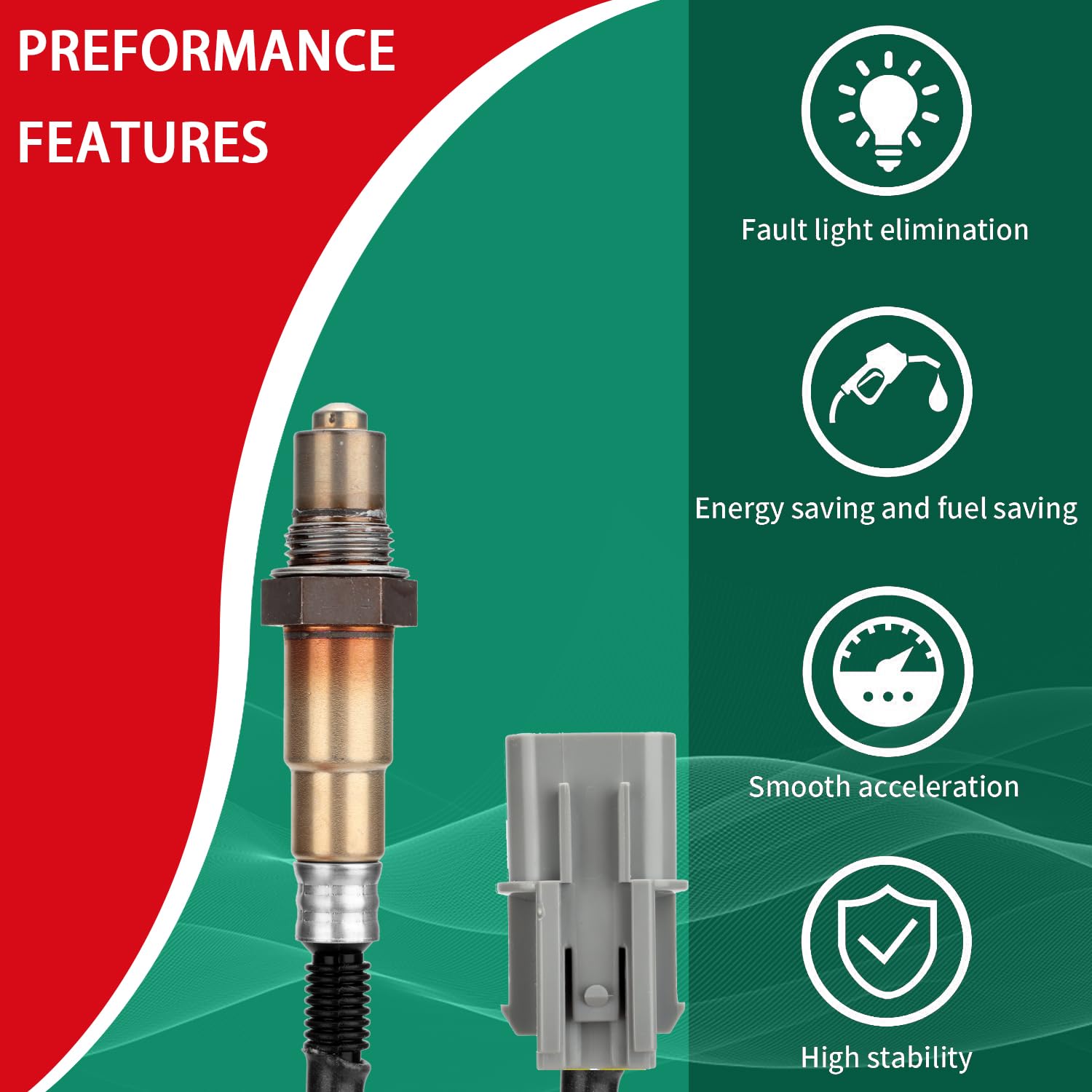 Necatuo 234-4568 Downstream O2 Oxygen Sensor Heated Air Fuel Ratio Compatible With Hyundai 2012-2017 Accent Veloster Kia 2012-20