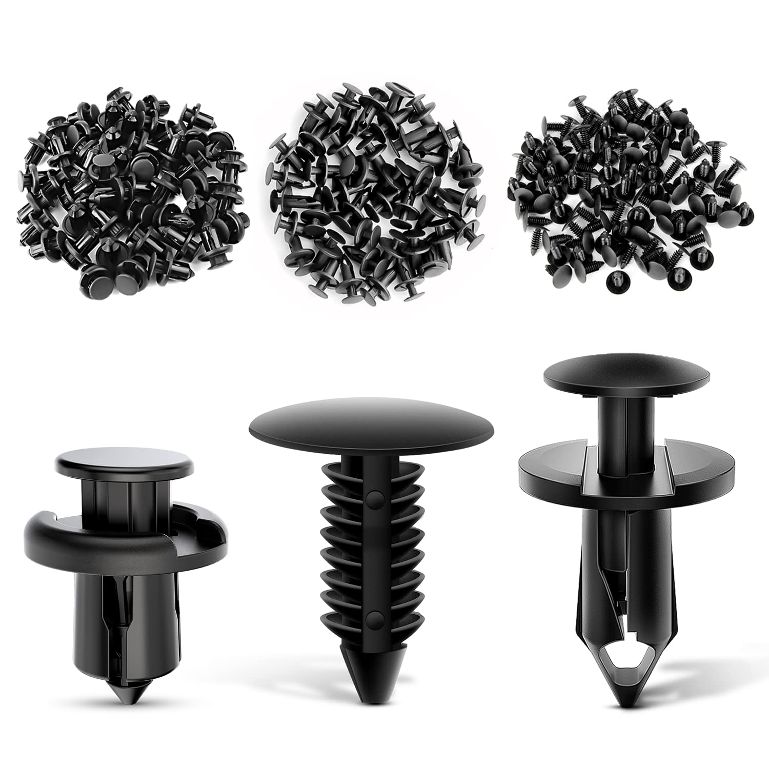 Nilight 100Pcs Car Retainer Clips 7Mm 8Mm 10Mm Nylon Push Expansion Screws Replacement Kit,Bumper Fastener Rivet Clips For Honda
