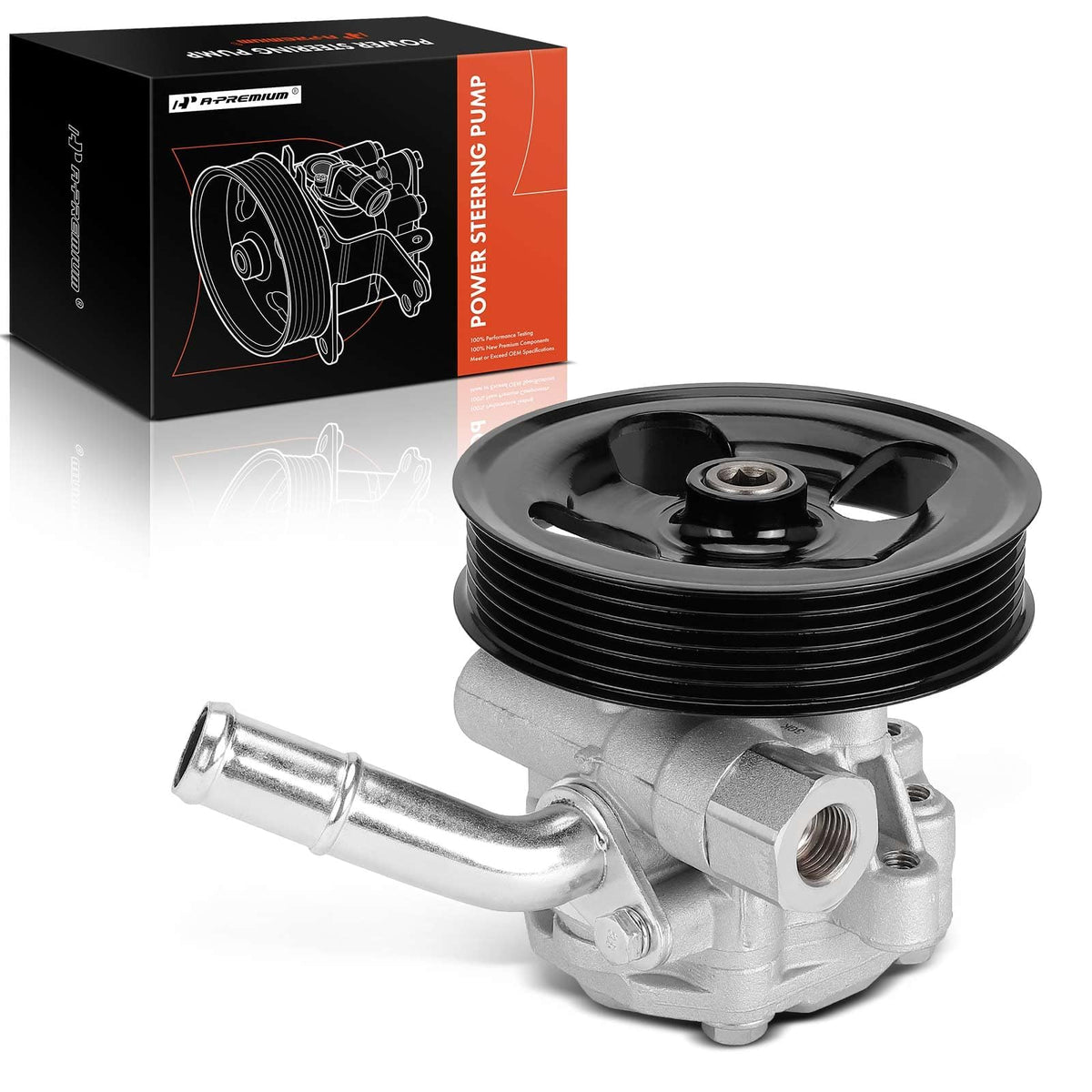 A-Premium Power Steering Pump, with Pulley, Compatible with Jeep Wrangler 2012-2017, Wrangler JK 2018, 3.6L Gas, Replace # 51544