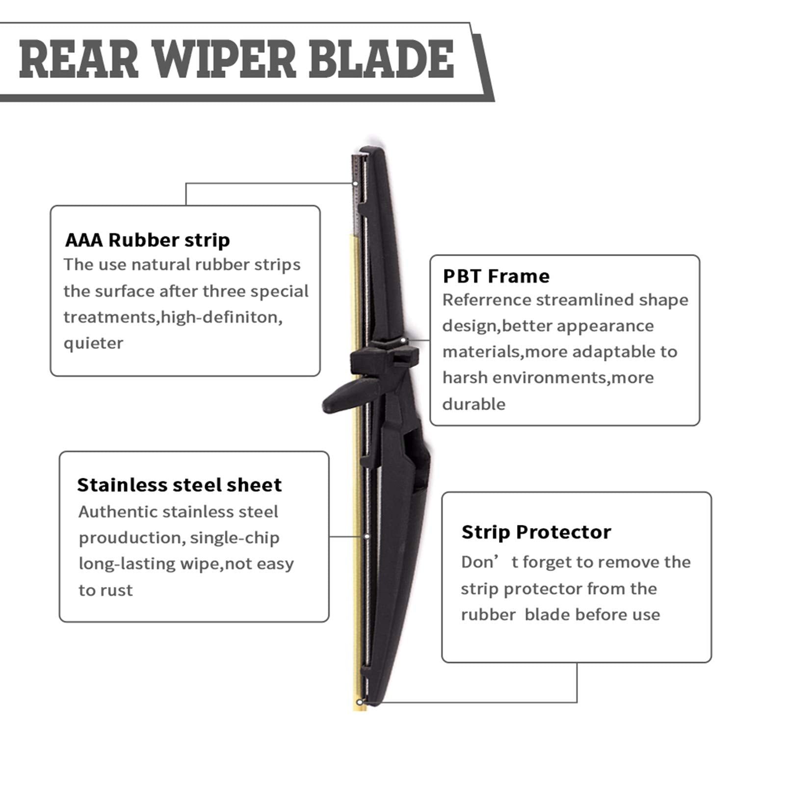 Rear Wiper Arm Blade Nut Set Replacement For Toyota 4Runner 2003-2009,Rear Wiper Cover Accessories Assembly, Wiper Cap Set For Back Windshield Window 852413531