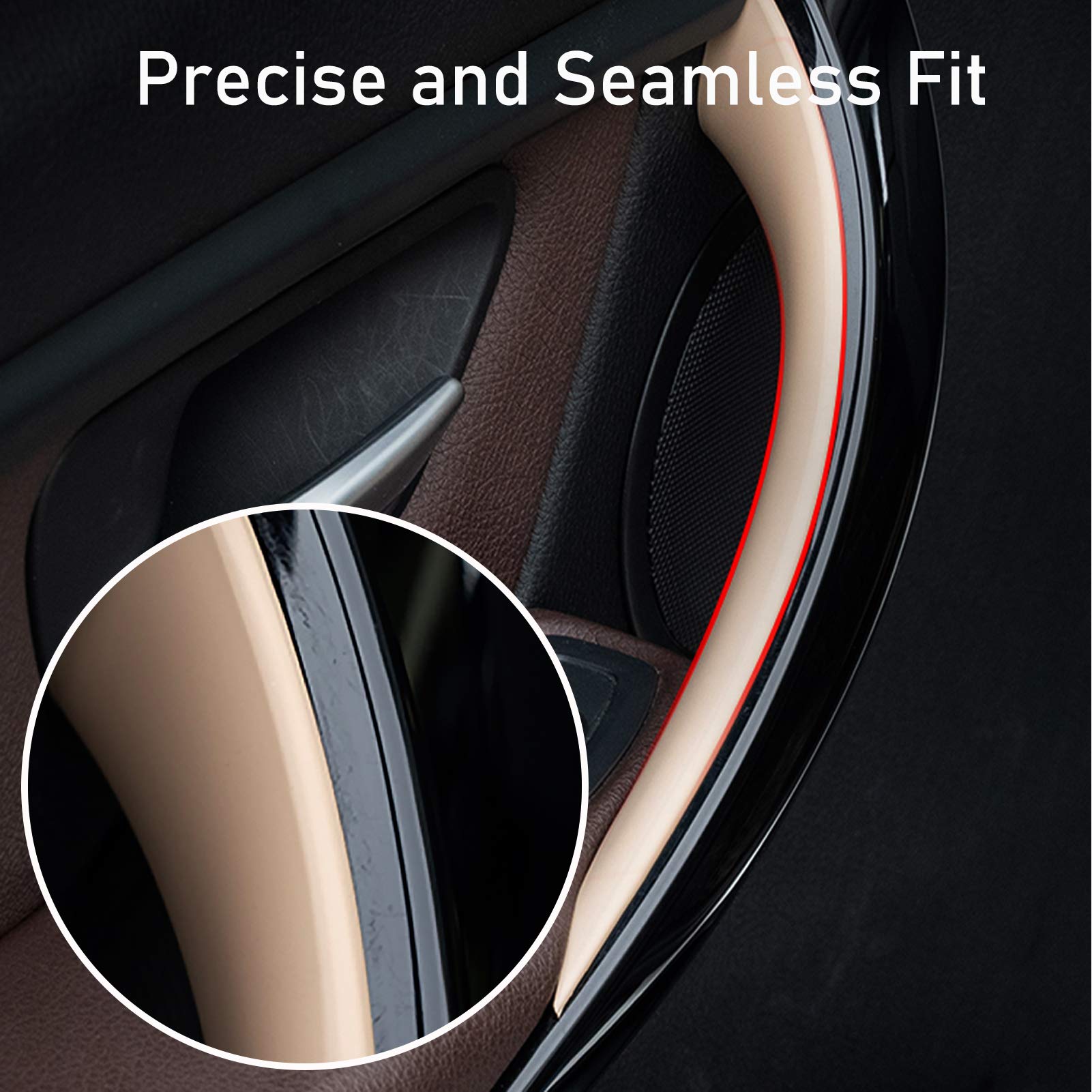 Jaronx 2PCS Door Handle Covers for BMW 3 Series F30/F31/F80 Sedan/Touring, Left Rear Passenger +Right Rear Passenger Door Pull H