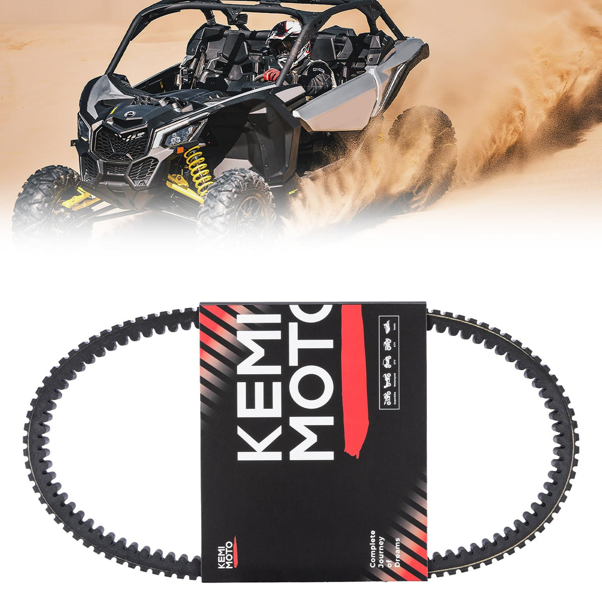KEMIMOTO Upgraded X3 Drive Belt, Smooth Engagement High Performance, Compatible with Can-Am Maverick X3 and MAX Models, OEM Repl