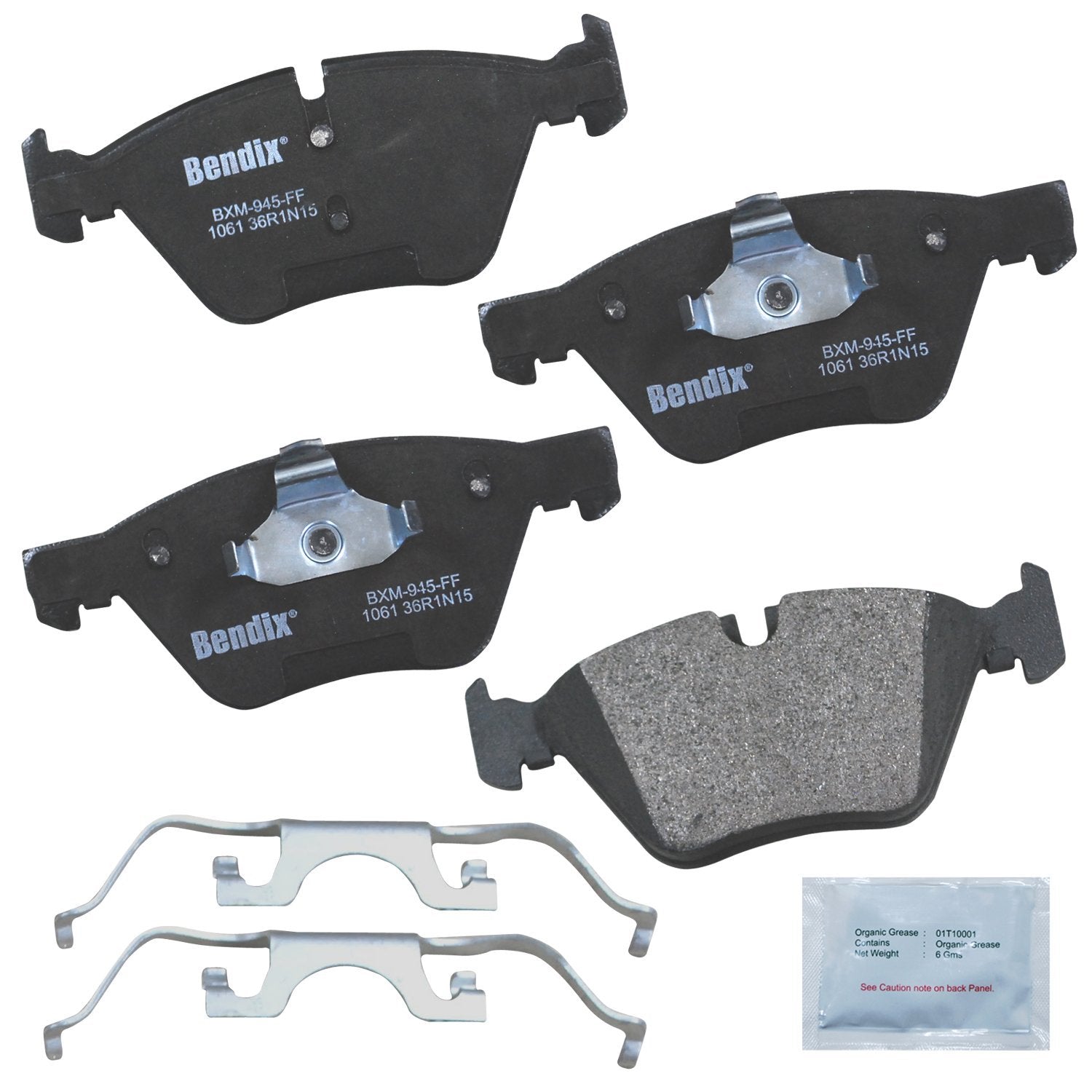 Bendix Priority1 Cfm1061 Semi-Metallic Front Brake Pads For Select Models Bmw 120I, 125I, 128I, 325I, 325Xi, 328I, 328Xi, 330I, 