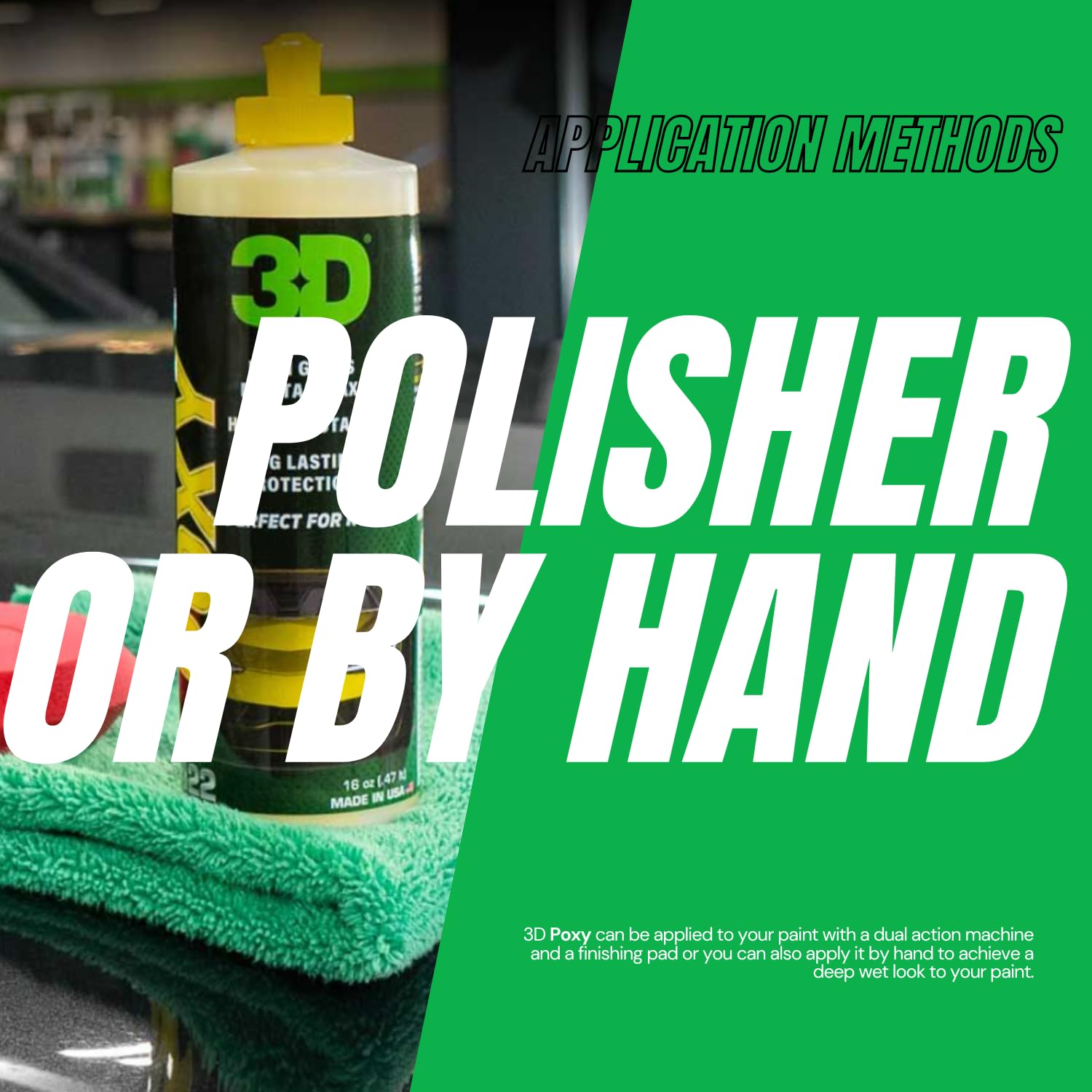 3D Poxy Montan Car Wax - 8Oz - High Gloss Car Wax Sealant With Long Lasting Protection - Non-Staining Auto Detailing Products - For Cars, Rvs, And Boats - Butter Silky Soft Feel, Deep Shine, Wet Look