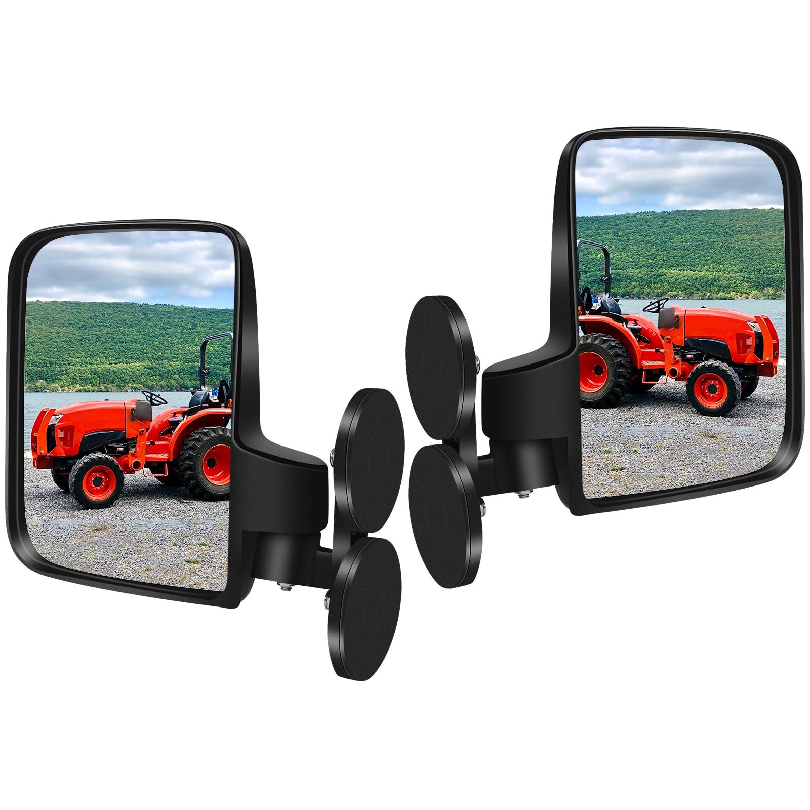 Unviersal Magnetic Tractor Mirrors,Tewgug Strong Magnetic Side Mirrors for Tractor Forklift Dozer Lawn mower Golf Cart Compatibl