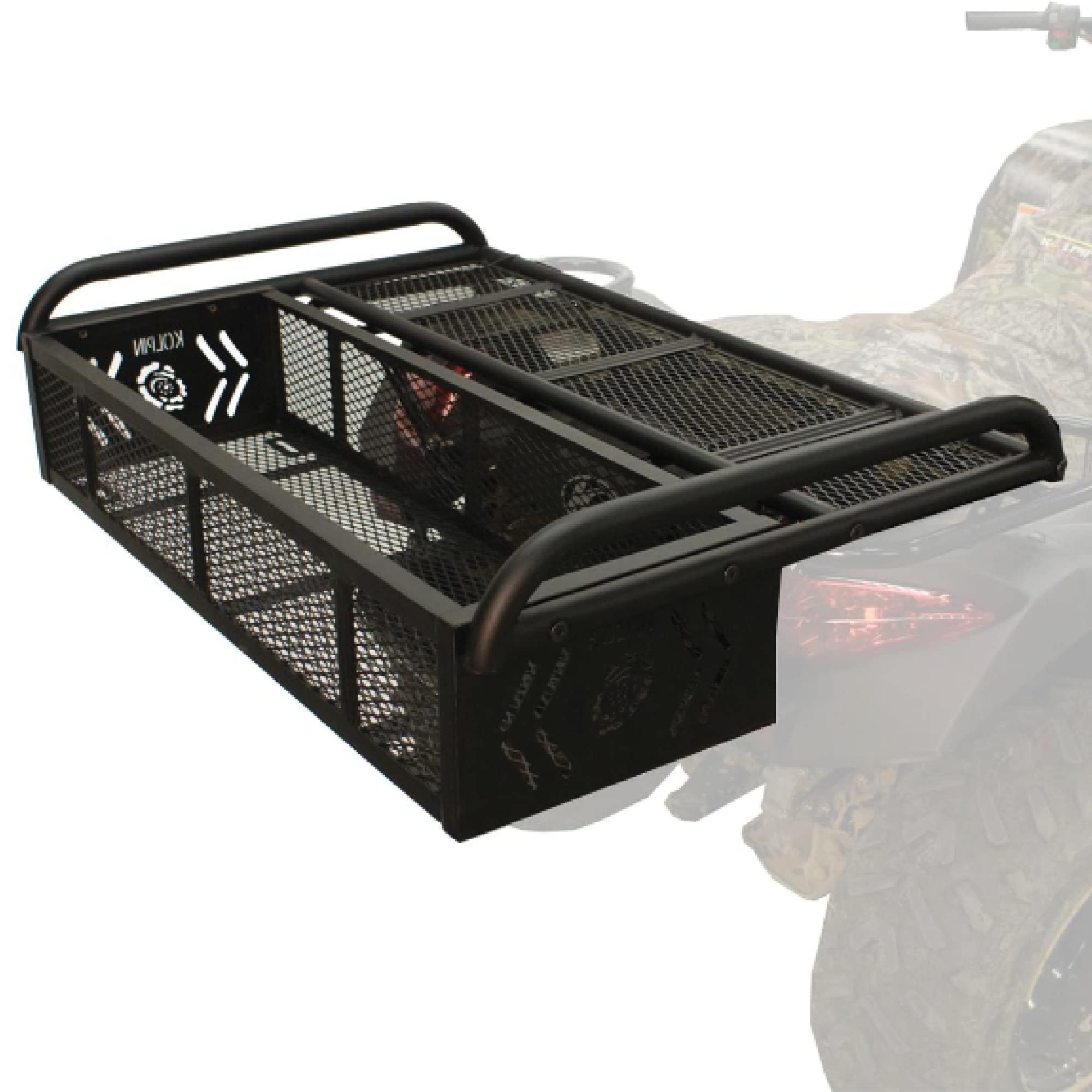 Kolpin 53350 ATV Rear Drop Rack Basket Convertible 3-in-1, Black, 43'' l x 31'' w x 10'' h