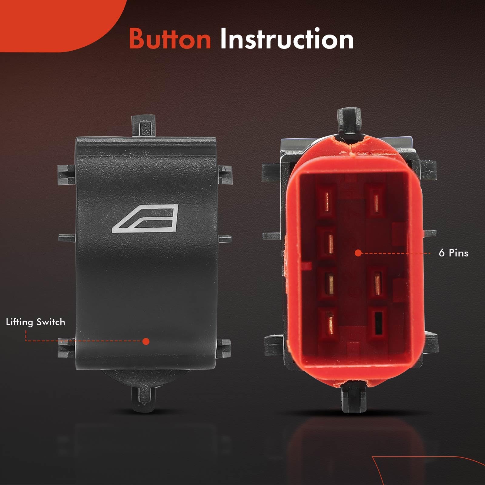 A-Premium Power Window Switch Compatible with Ford Escape 2013-2019, Focus 2012-2018, Transit Connect 2014-2019, Replace# BM5T14