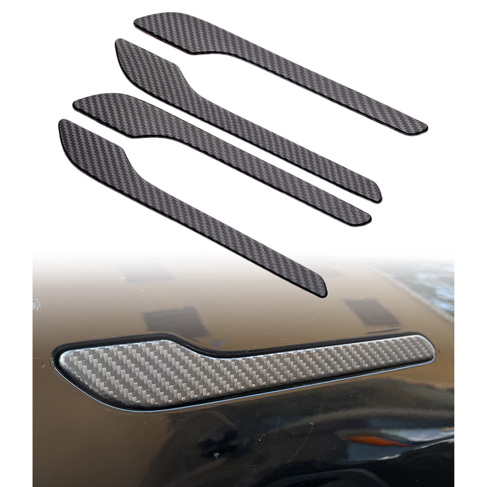 YJMOTOR Fit Tesla Model 3 and Modle Y 2017-2025 Door Handle Decoration Cover,for Car Door Handle Sills Protection Wrap Accessori