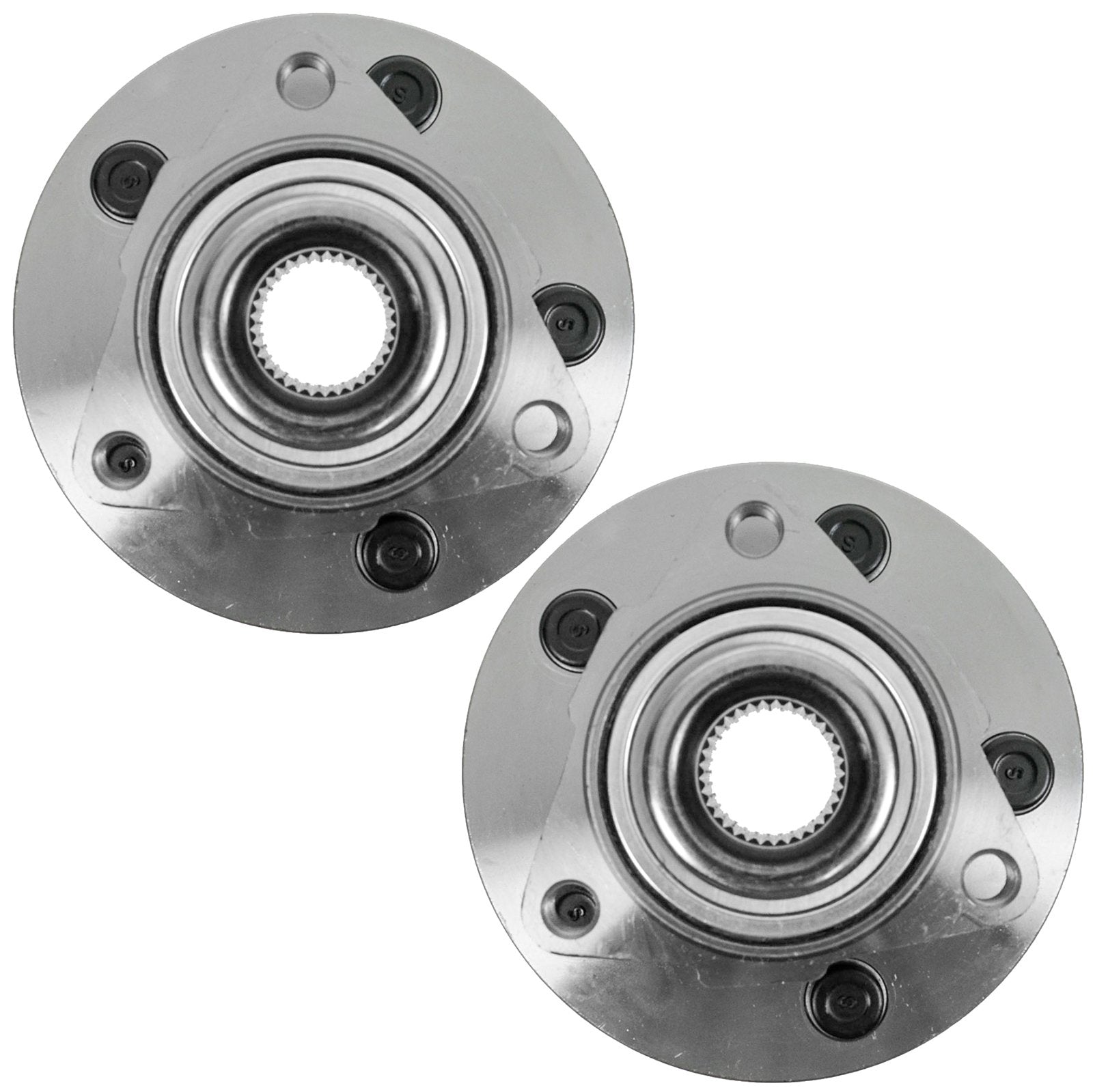 Trq Front Wheel Hub Bearings Assembly Set Compatible With 2002-2008 Dodge Ram 1500