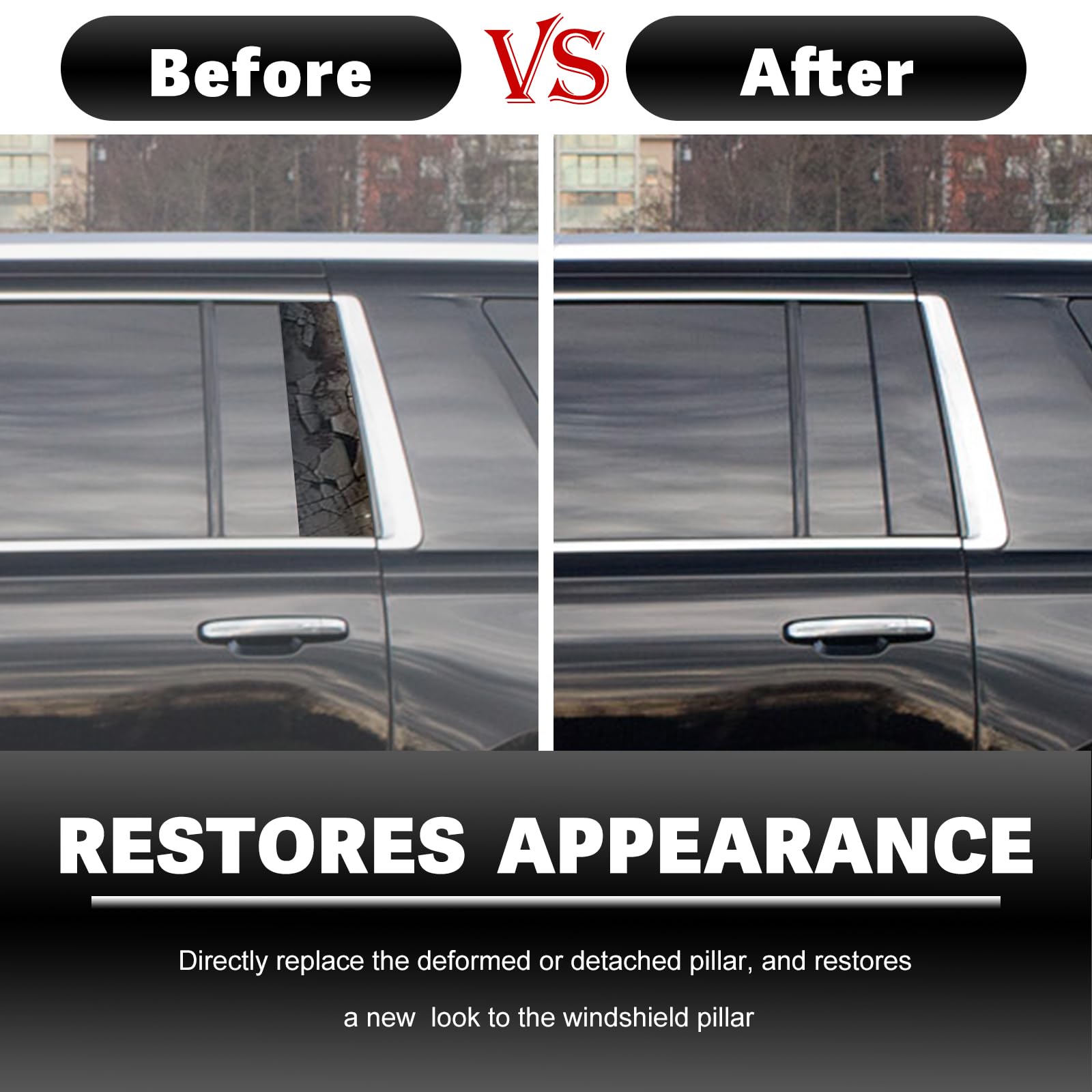 926-248 Rear Passenger Side Rearward Door Applique Compatible with Cadillac Escalade ESV Fit fot Chevrolet Suburban 3500 HD GMC