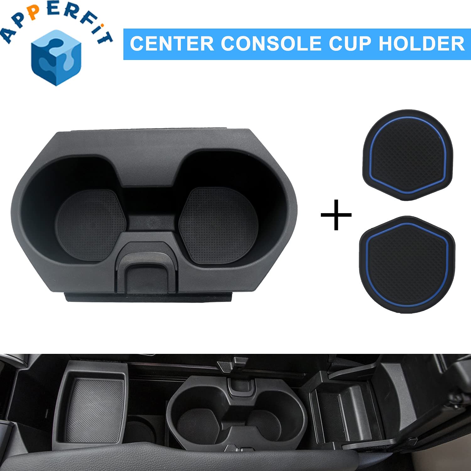 Apperfit Cup Holder Honda Civic Accessories Compatible With Honda Civic 10Th Gen Ex Lx Si Coupe Sedan Sport Hatchback 2016 2017 2018 2019 2020 Center Console Drink Bottle Holder 83446-Tba-A01Za
