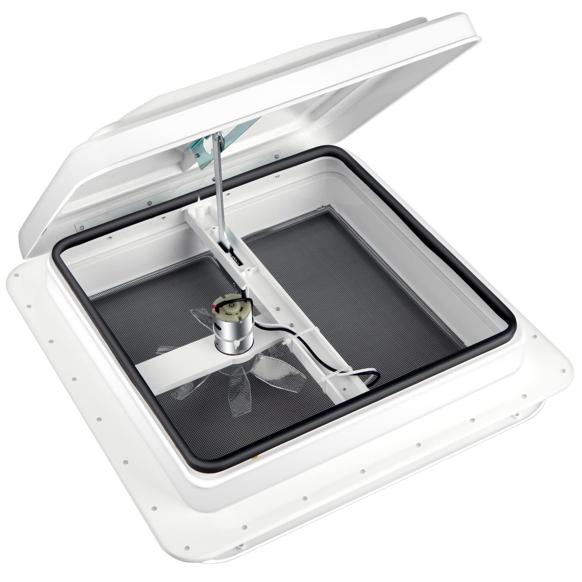 Livpow Rv Roof Vent With 12V Fan Reversible 14'' X 14''