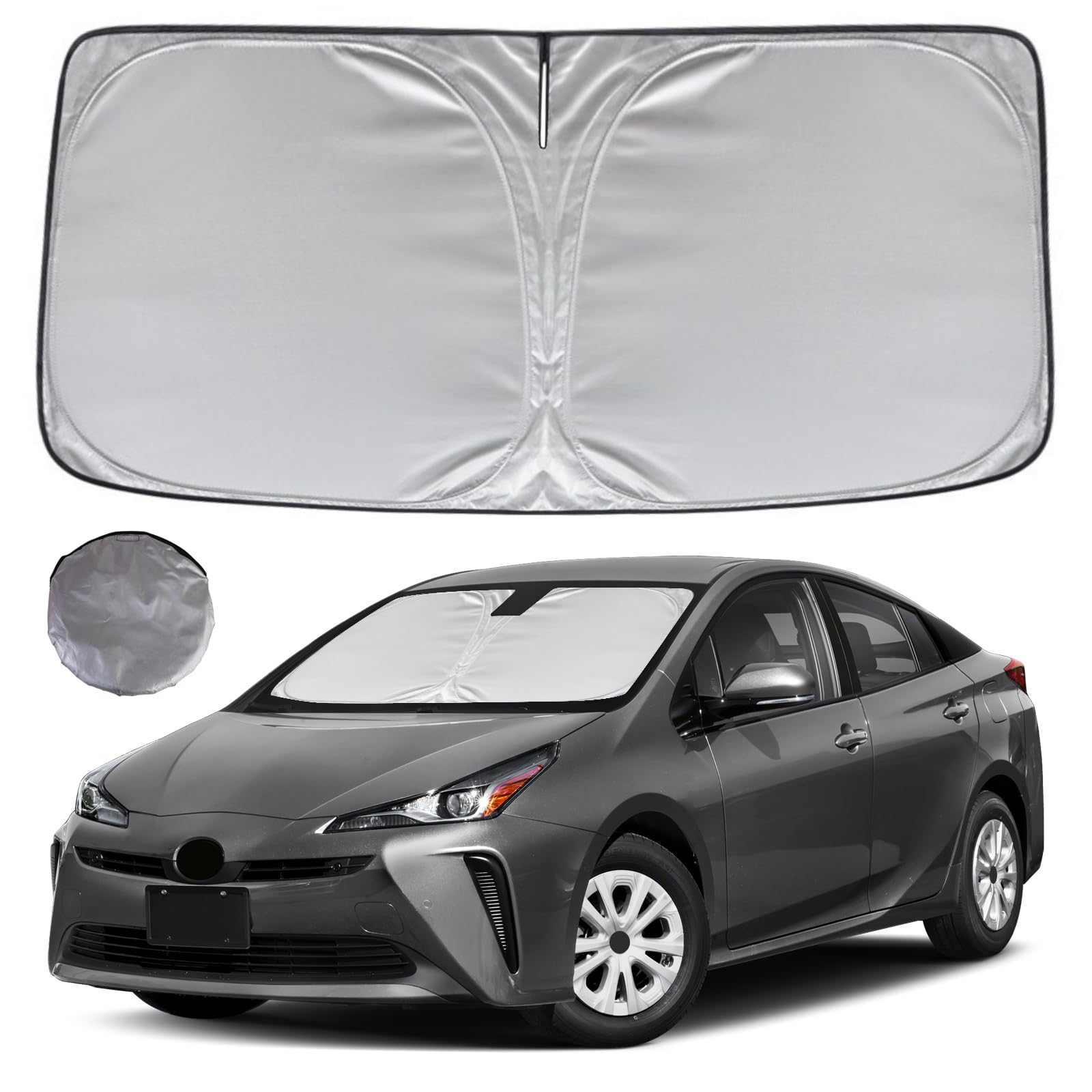 Kayzt Windshield Sun Shade For 2016-2022 Toyota Prius Hatchback(Not For Prius C Or Prius V) Foldable Sunshade Front Window Custo