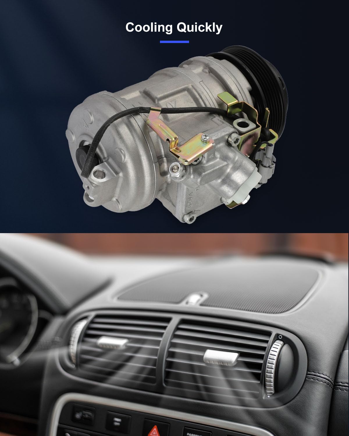 Eccpp A/C Compressor With Clutch 1990-2000 Fit For Lexus Ls400 4.0L 1998-2007 Fit For Lexus Lx470 4.7L Ac Compressor