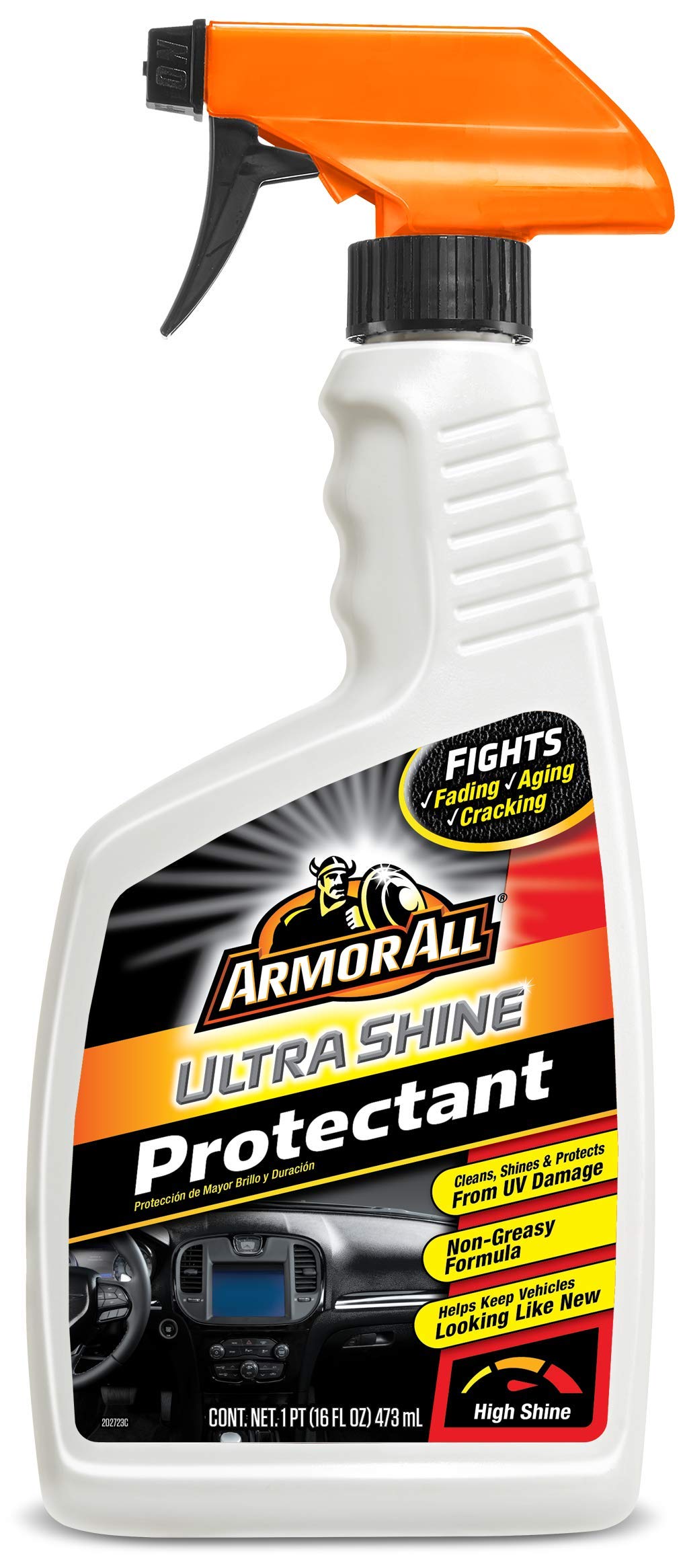Armor All Ultra Shine Protectant Spray, Car Interior Cleaner Spray With Uv Protection Against Cracking And Fading, 16 Fl Oz