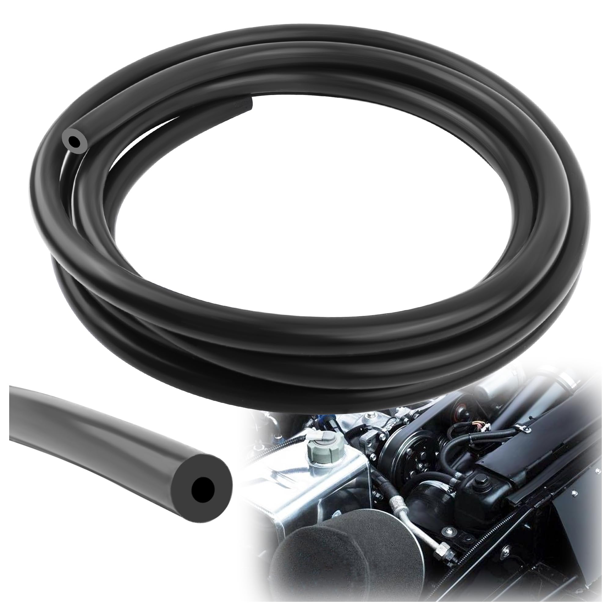 10Ft Vacuum Hose Automotive,ID 1/8 Inch (3mm) Silicone Vacuum Hose for Transporting Air and Water,Universal Vacuum Lines Automot