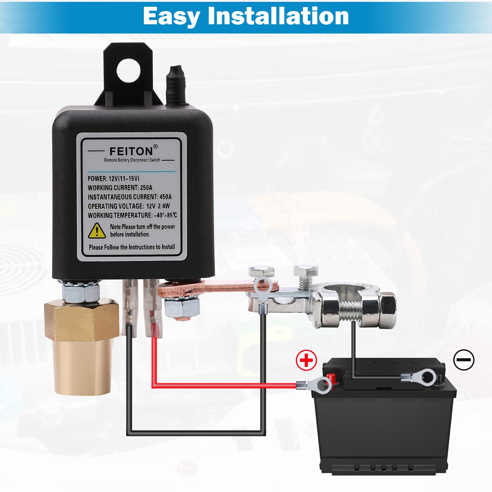 250A Remote Battery Disconnect Switch 12V Upgraded Battery Kill Switch For Car Rv Truck Camper Dual Remote Control Anti-Theft Ba