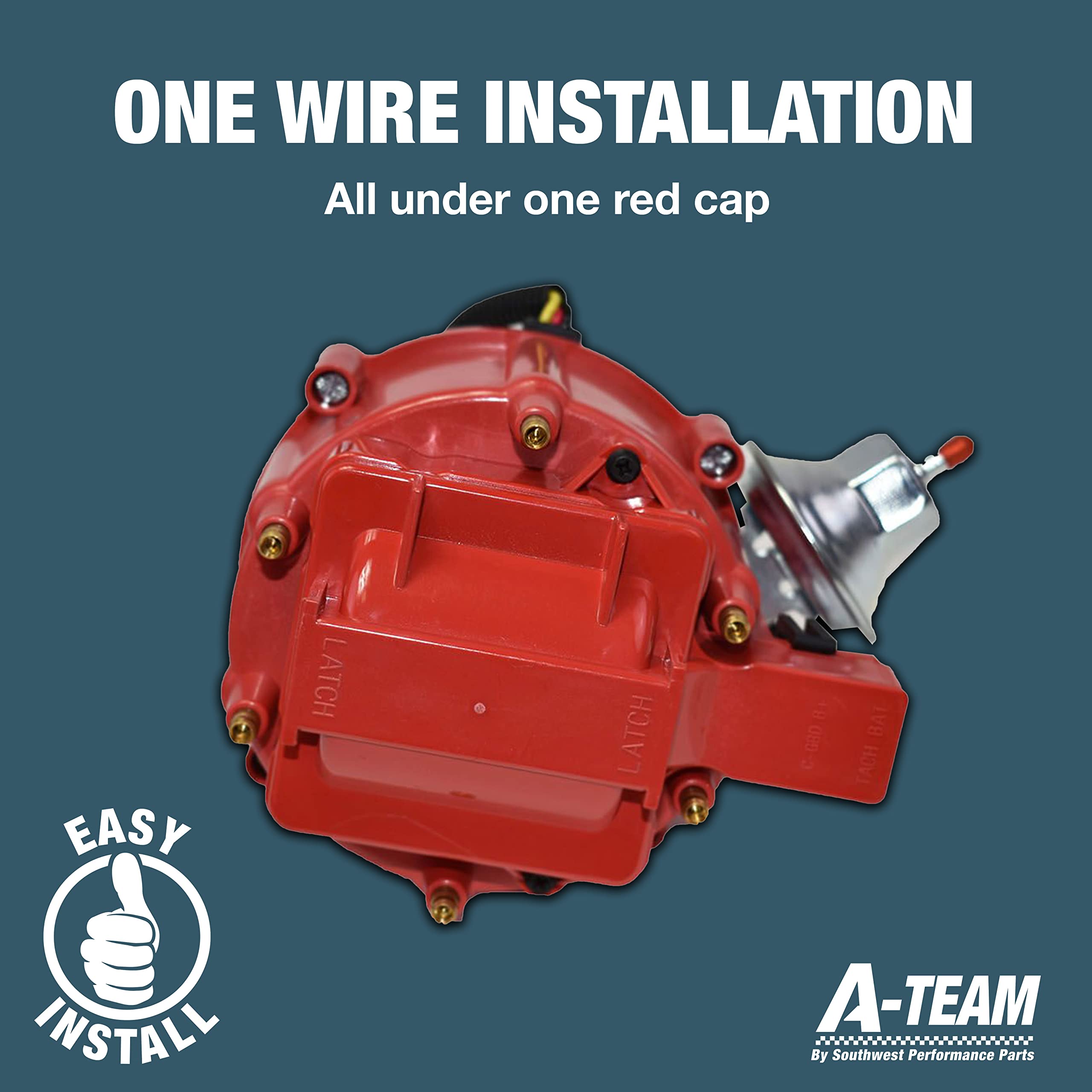 A-Team Performance - Complete Hei Distributor 65K Coil 7500 Rpm - Compatible With Chevrolet Chevy Gm Gmc 4.3L 262 V6 Efi To Carb