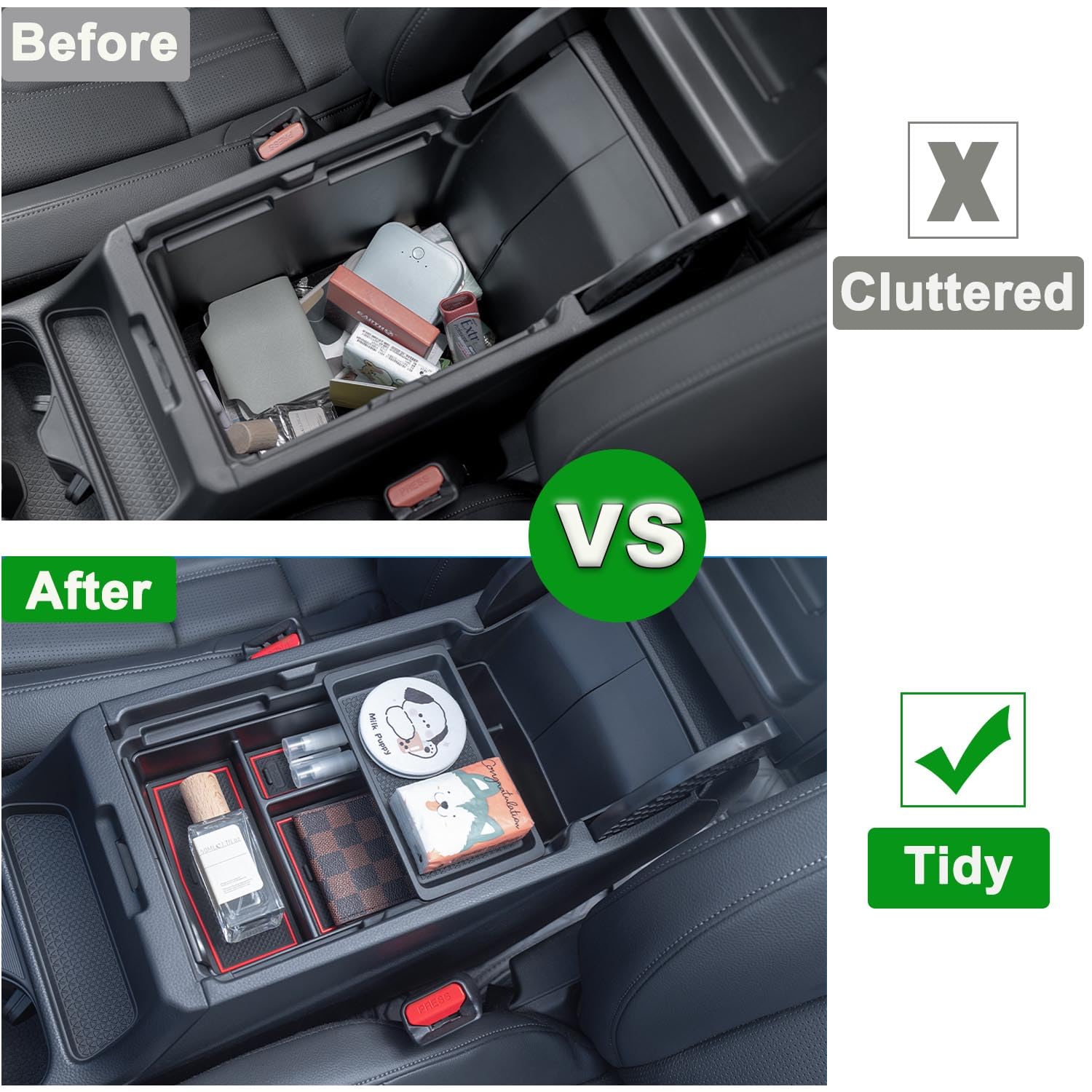 Pimcar Center Console Organizer Compatible With 2023 2024 2025 Honda Cr-V Lx/Ex/Exl/Sport/Sport-L/Sport Touring Hybrid Abs Plast