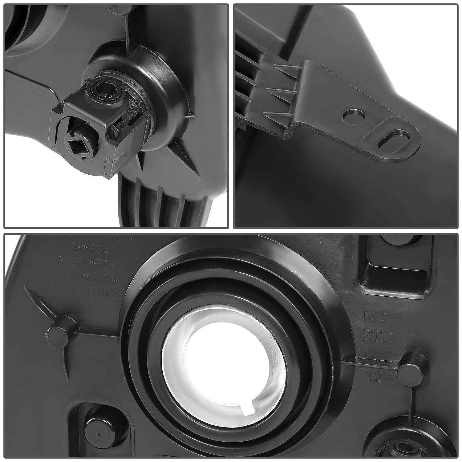 Dna Motoring Hl-Oh-Fm05-Ch-Cl1-Cfs-H13 Black Housing Headlights Replacement Compatible With 05-09 Ford Mustang Pair 10000 Lumens