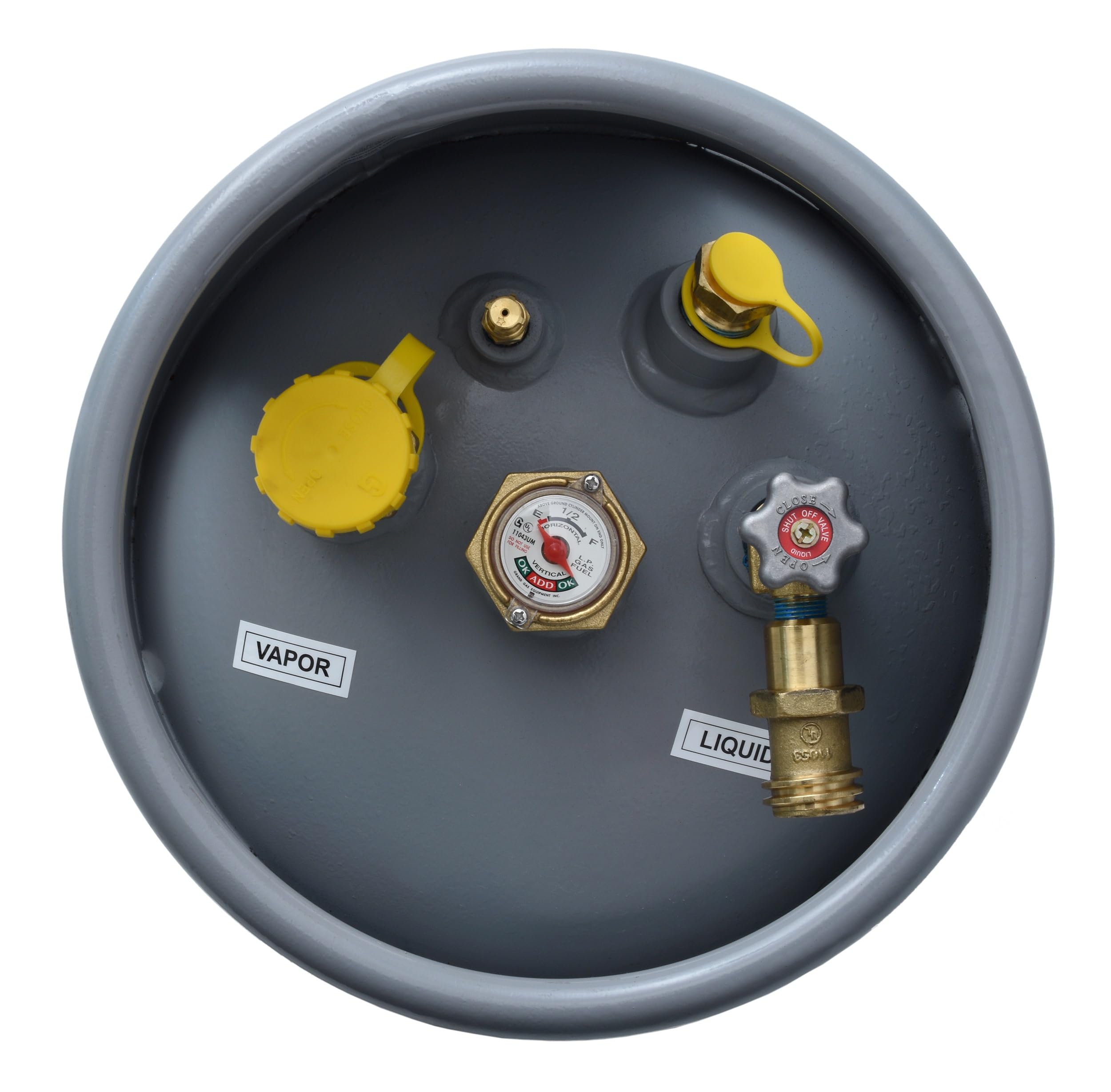 Flame King 43.5Lb Steel Forklift Propane Tank With Gauge, Dot And Tc Compliant, Rugged-Designed, Larger Than Standard Forklift T