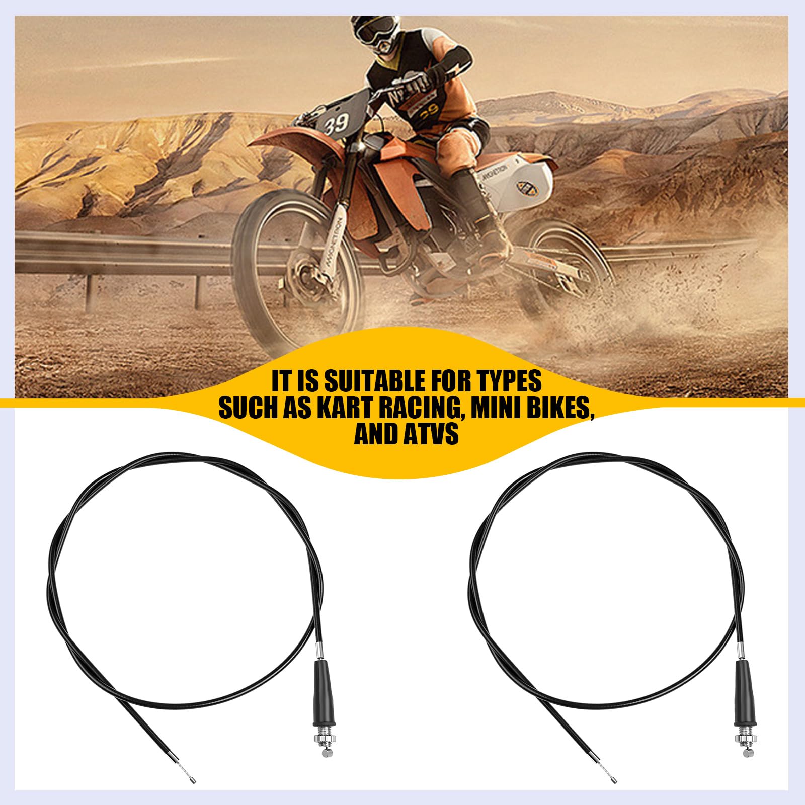 Sofo 50 Inch Mikuni Throttle Cable - For Predator 212 Go Kart Mini Bike 200Cc Baja Mb165 196Cc, Mb200 200Cc Motovox Mbx10 Mbx11 Gx200 Throttle Cable