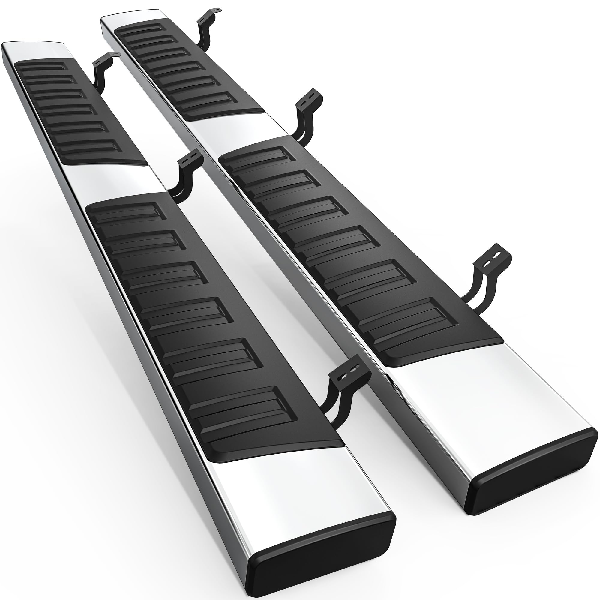 AUTOSAVER88 6 inches Running Boards Compatible with 2007-2021 Toyota Tundra Double Cab(2 Half-Size Rear Doors), Side Steps Nerf 