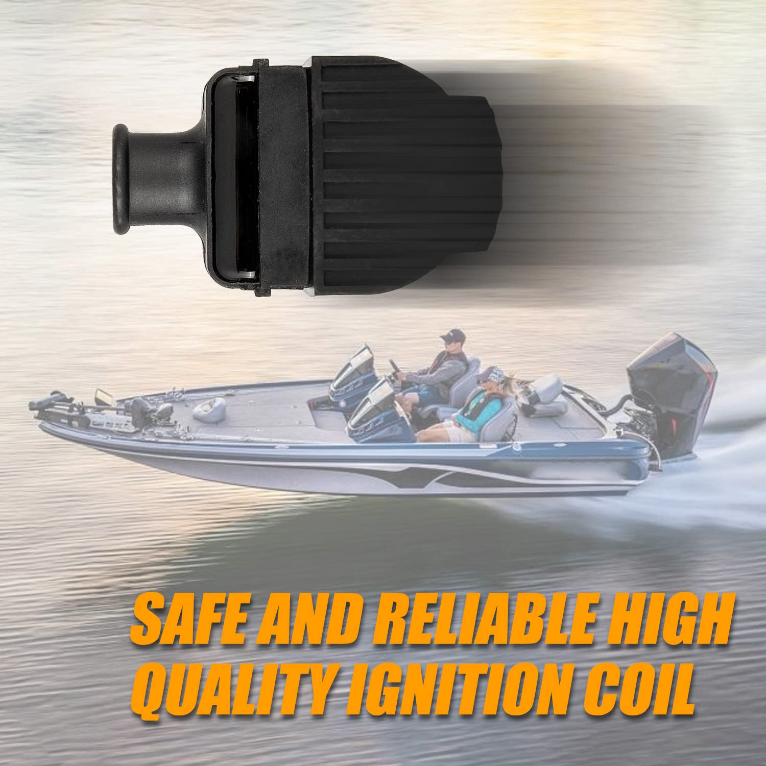 Ransoto 2Pcs 18-5186 Ignition Coil Compatible With Mercury & Mariner Outboard Boat 6-125Hp 140Hp V135 V150 210Cc Chrysler Force 40Hp -150Hp.Replaces 339-832757A4 339-7370A13